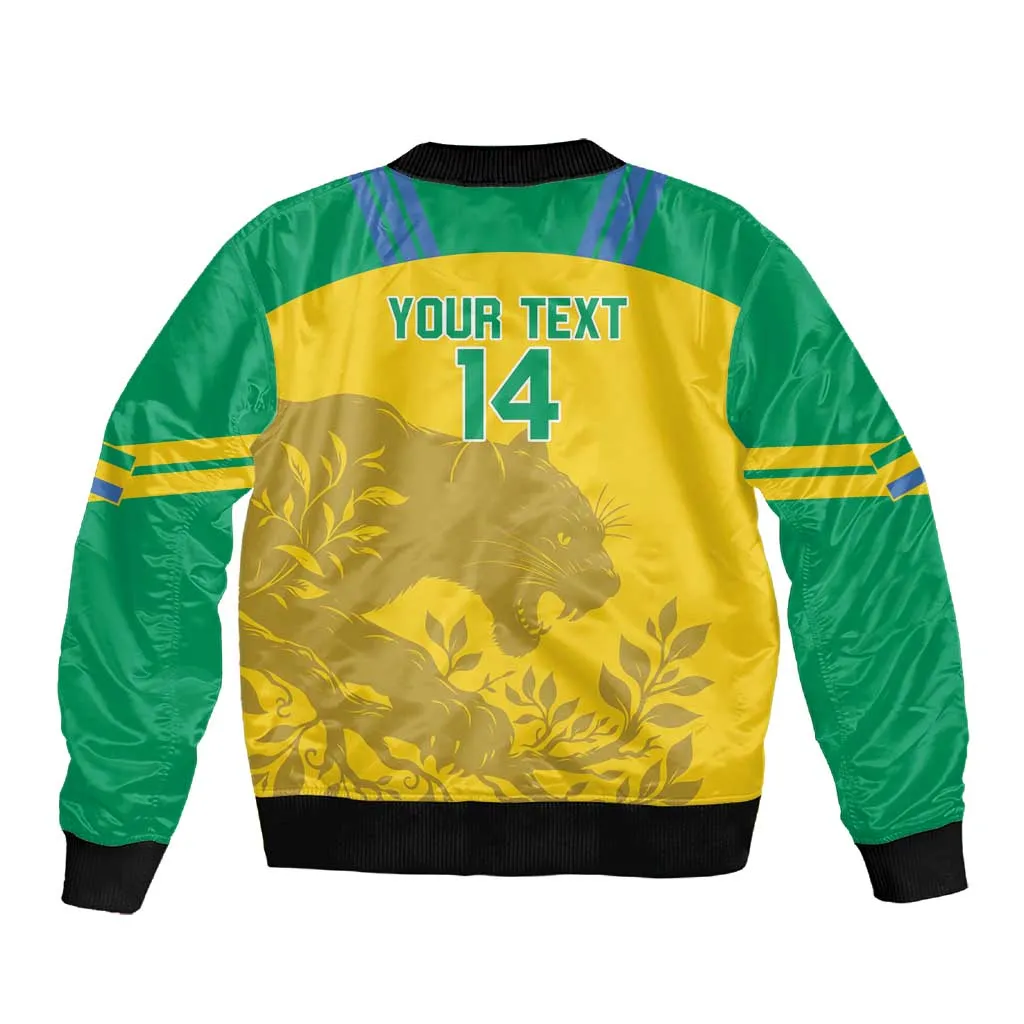 Personalized Gabon Football Sleeve Zip Bomber Jacket Allez Les Pantheres LT14