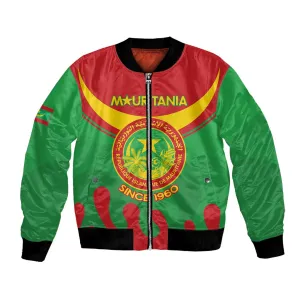 Personalized Mauritania Bomber Jacket Map Flag - Independence Day 1960 LT14