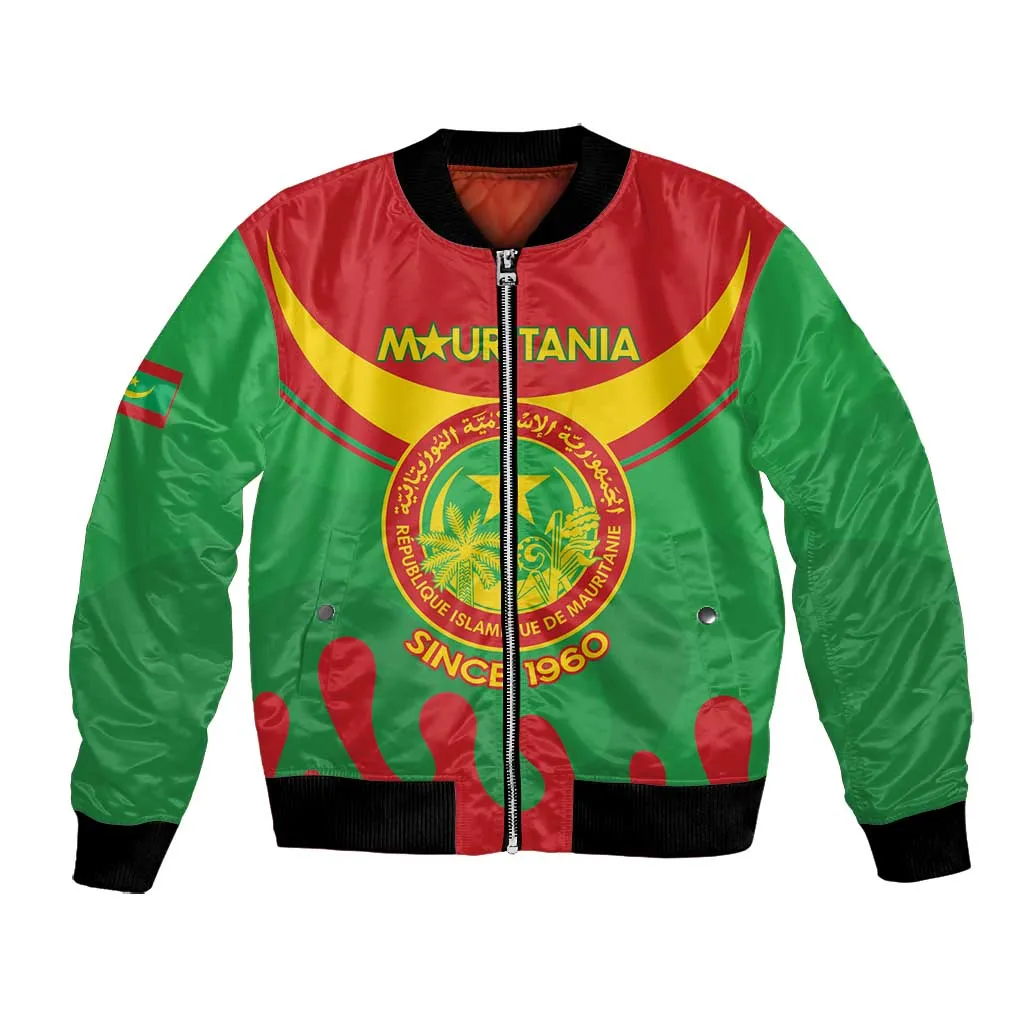 Personalized Mauritania Bomber Jacket Map Flag - Independence Day 1960 LT14