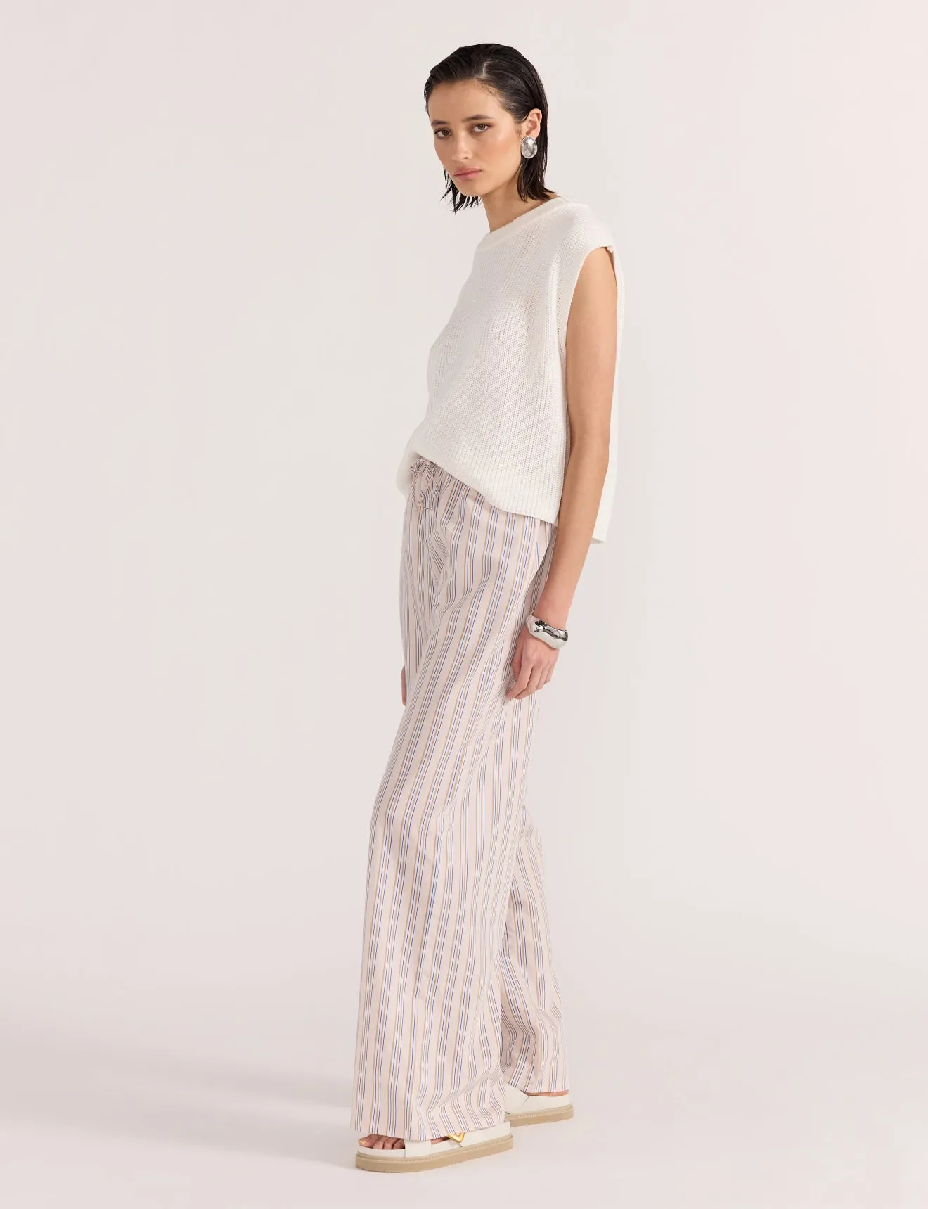 Petra Knit Top | White