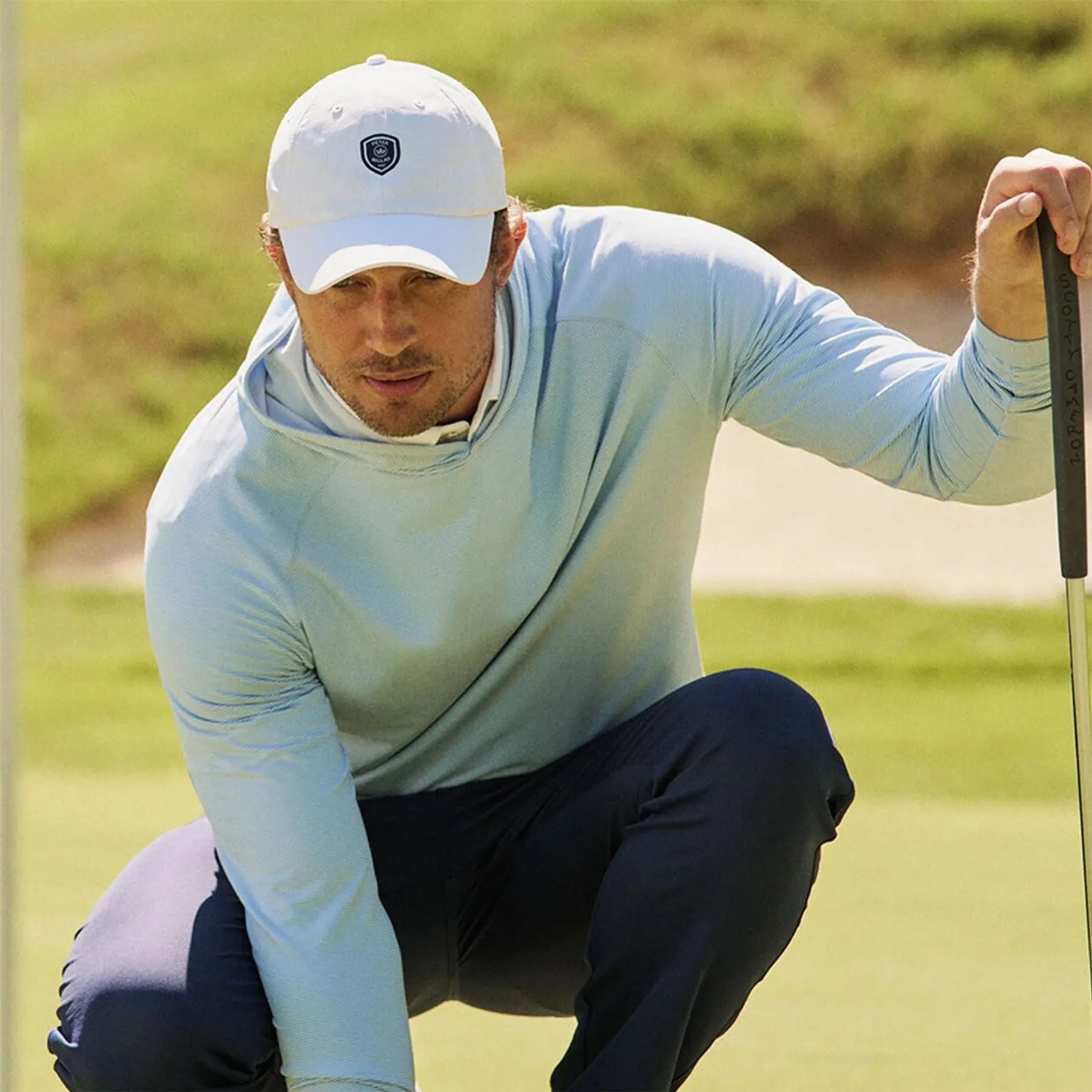 Pine Sugar Stripe Performance Hoodie Blue Fade