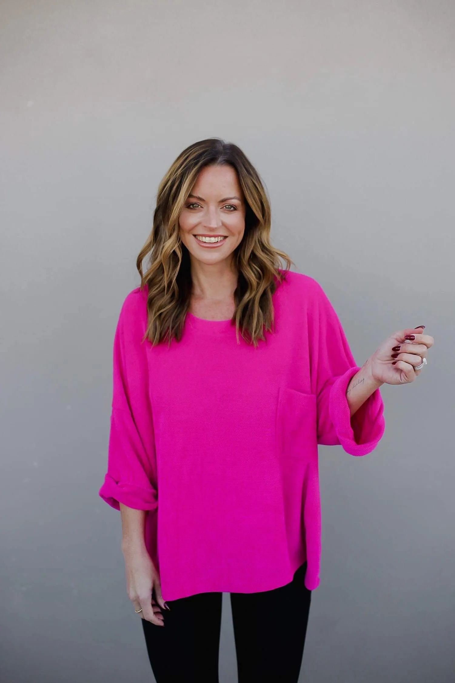 Pink Thoughts Chenille Blouse