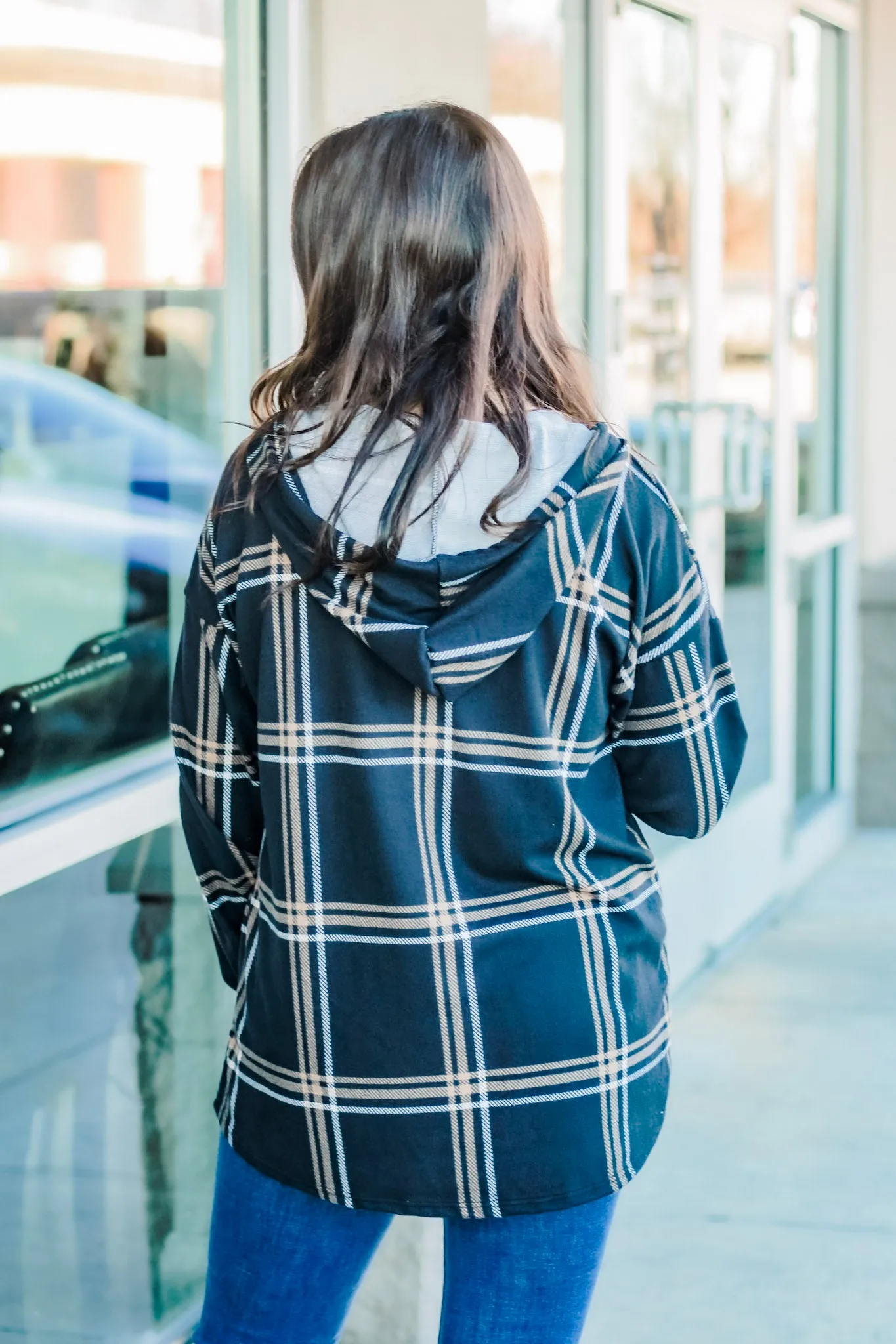 Pleased with Plaid Hoodie