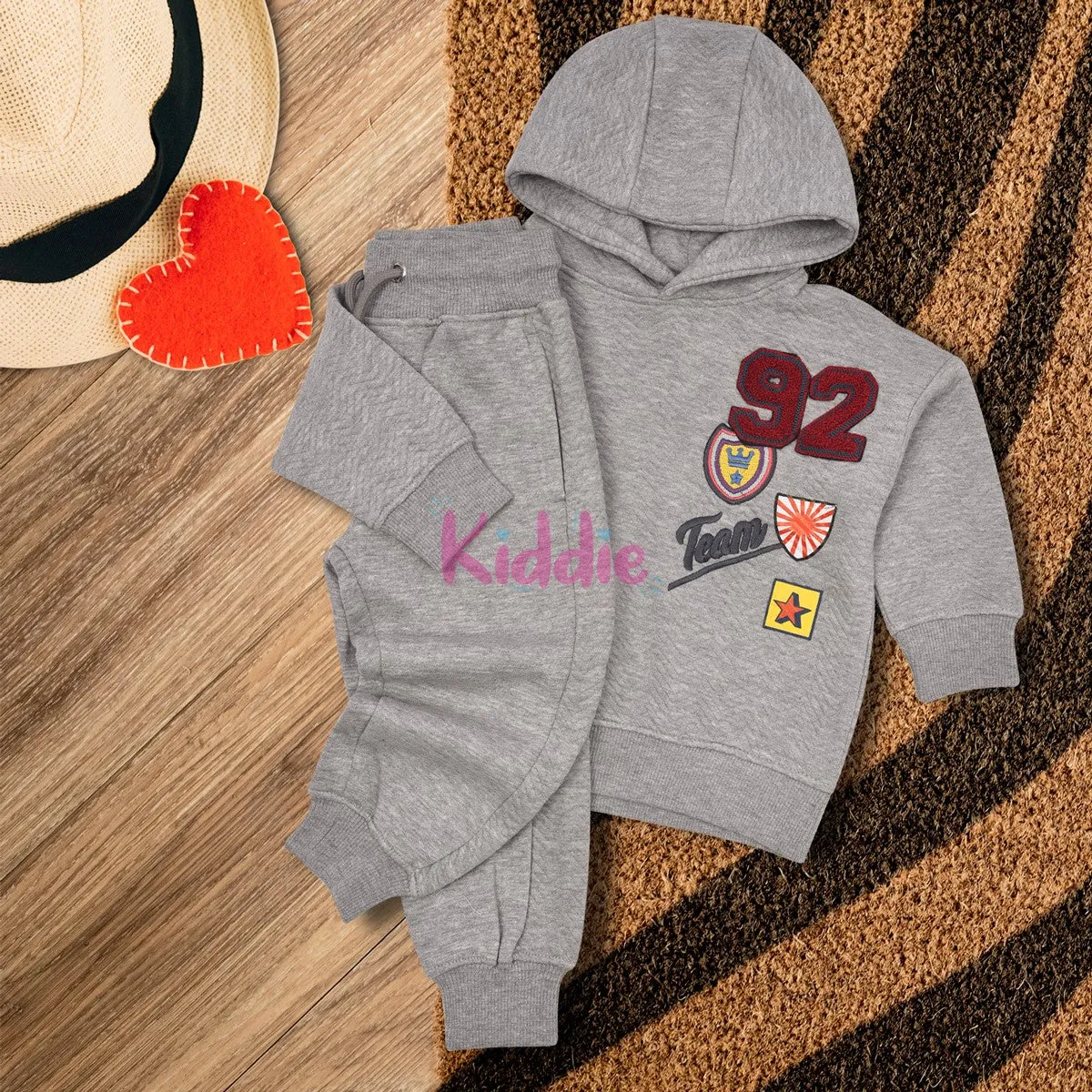 PMK Quilted 92 Patch Grey Hooded Tracksuit 13339