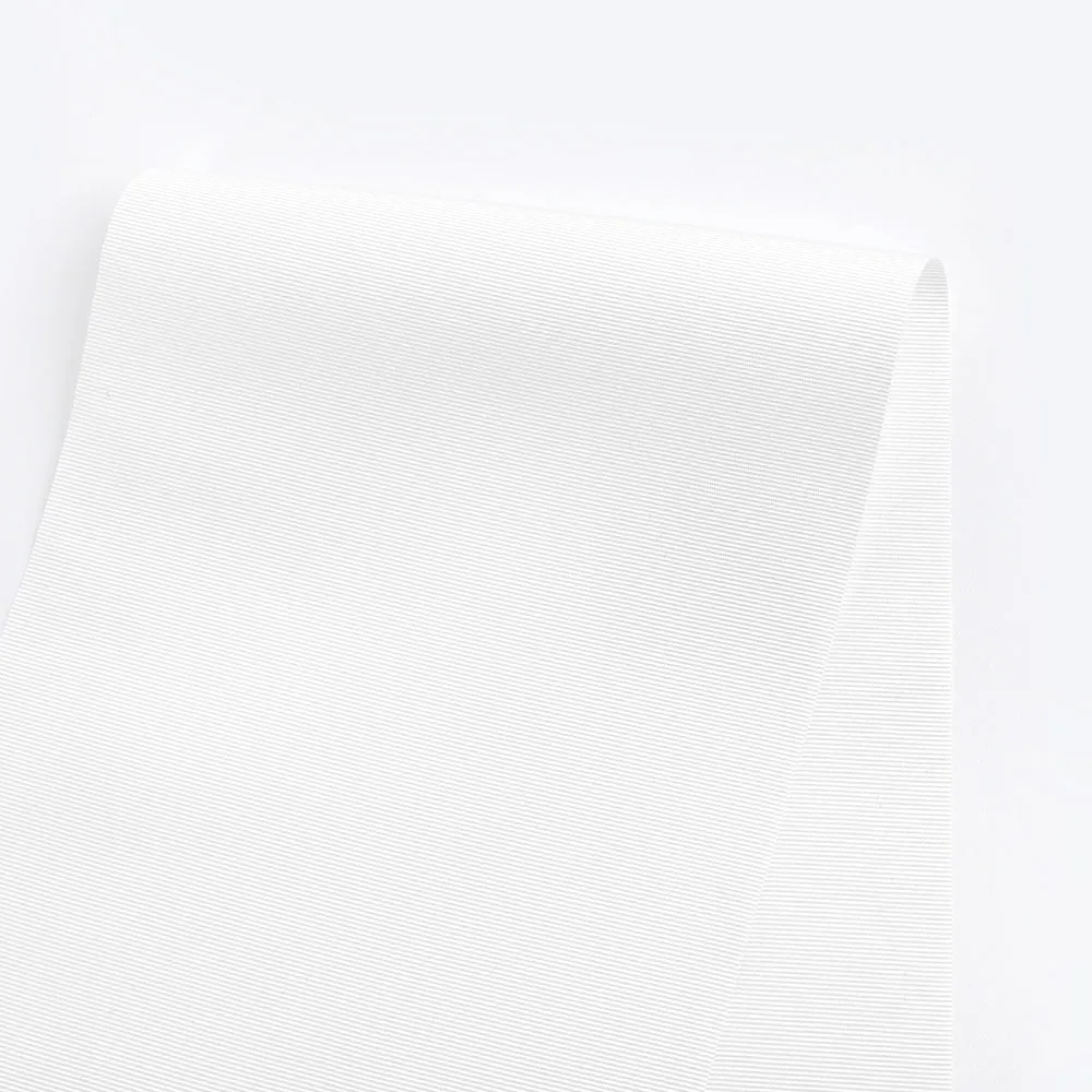 Poly Grosgrain - White