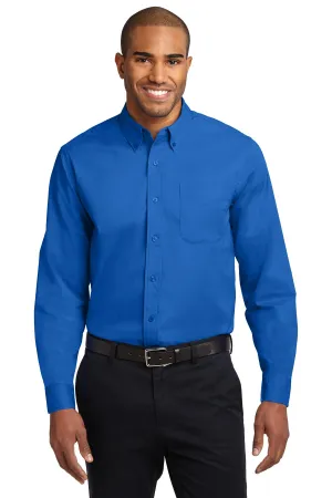 Port Authority Tall Long Sleeve Easy Care Shirt.  TLS608 Strong Blue Tall
