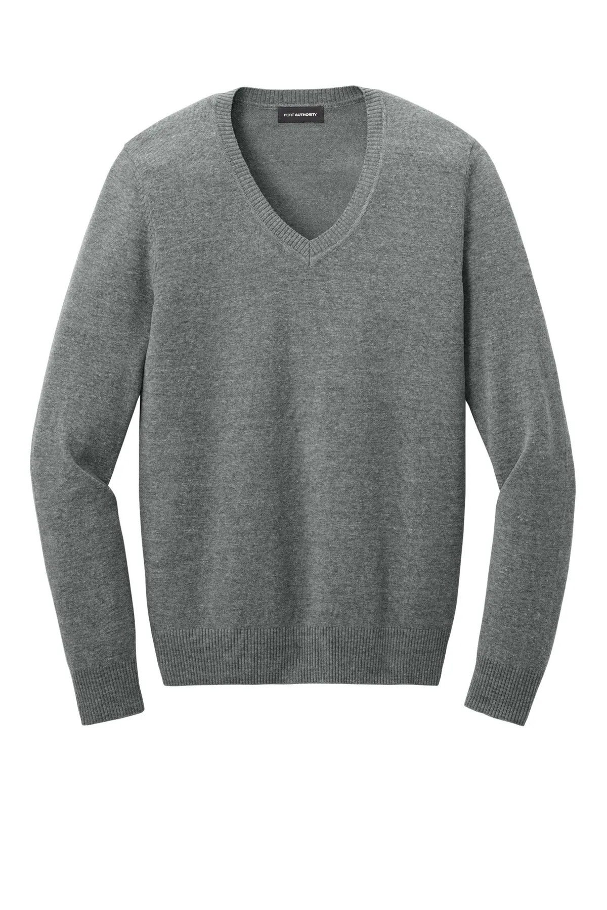 Port Authority Women's Easy Care V-Neck Sweater LSW2850 Medium Heather Grey