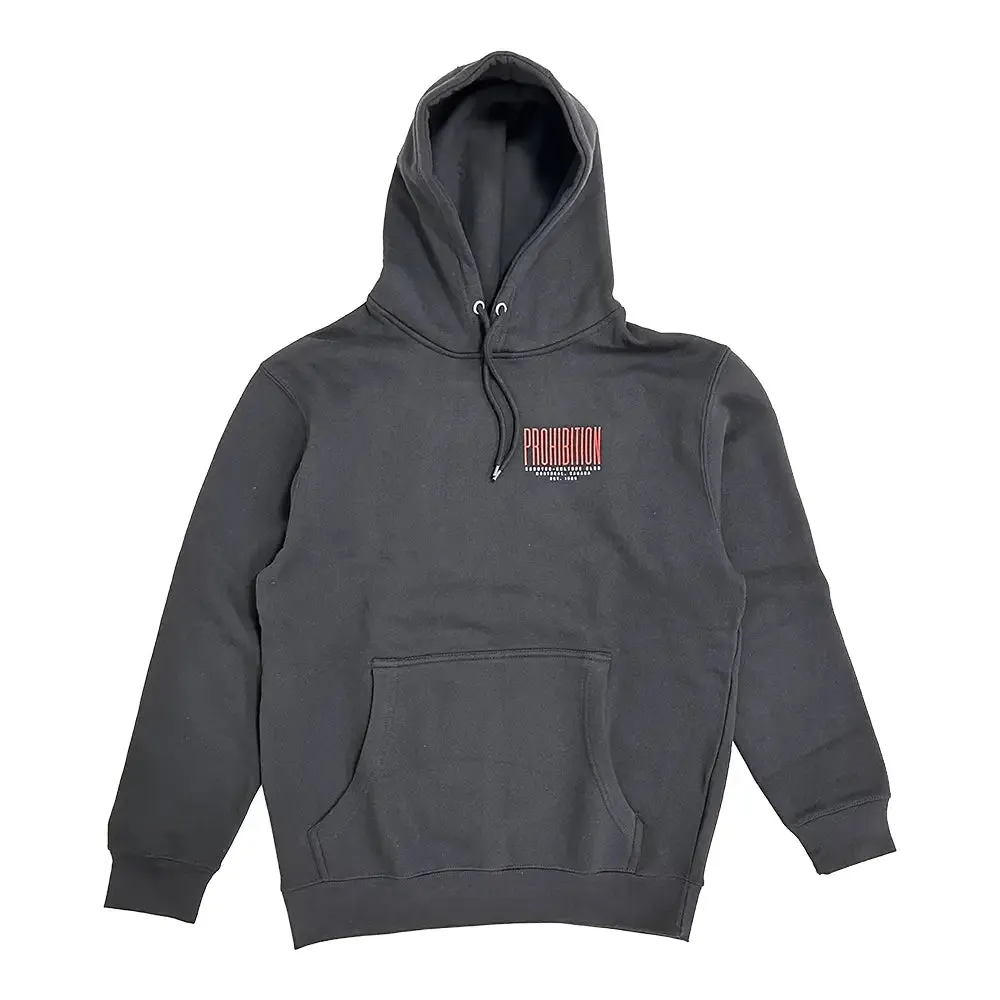 Prohibition - Counter-Culture Club Pattern Hoodie - Black