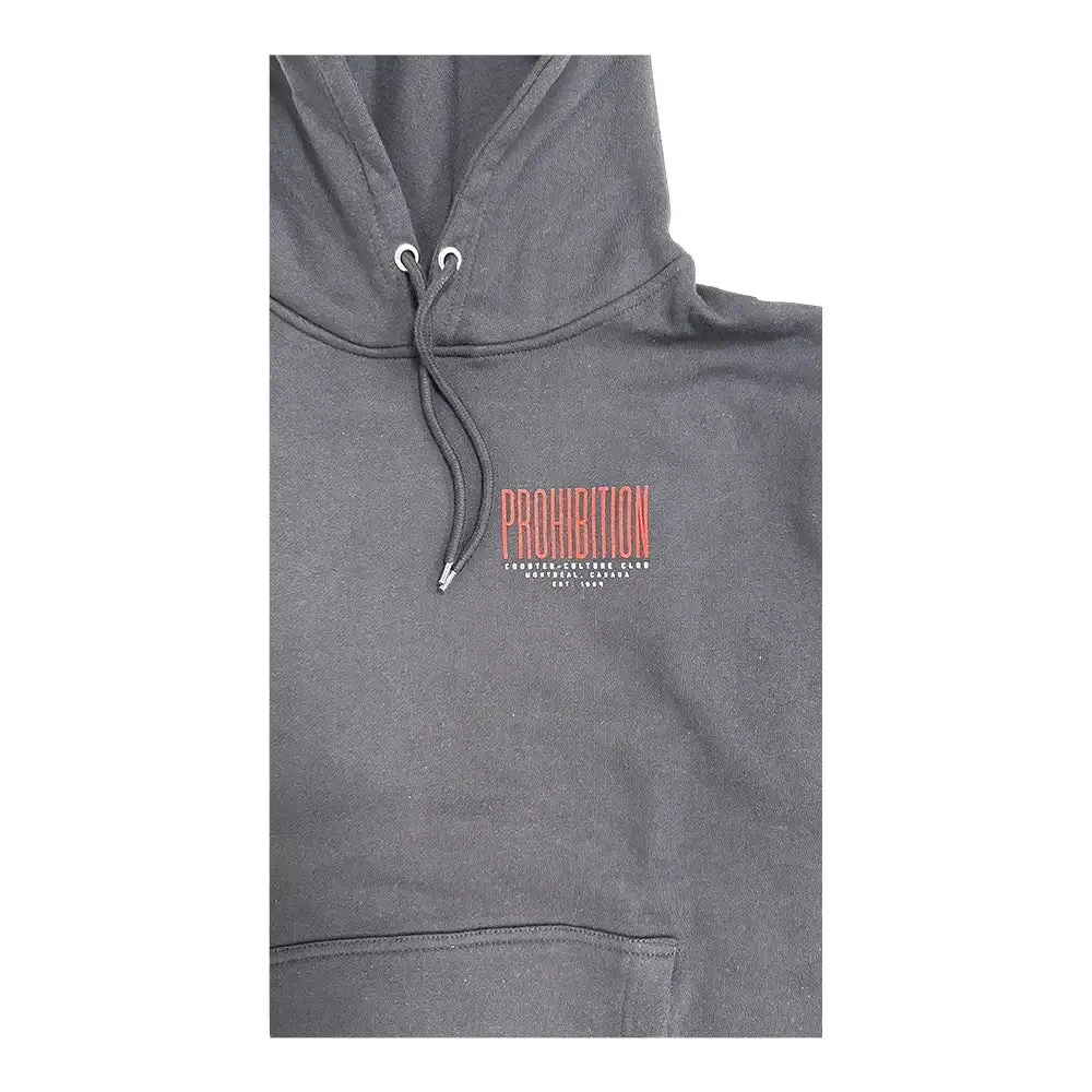 Prohibition - Counter-Culture Club Pattern Hoodie - Black