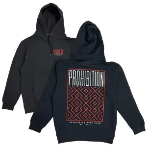 Prohibition - Counter-Culture Club Pattern Hoodie - Black