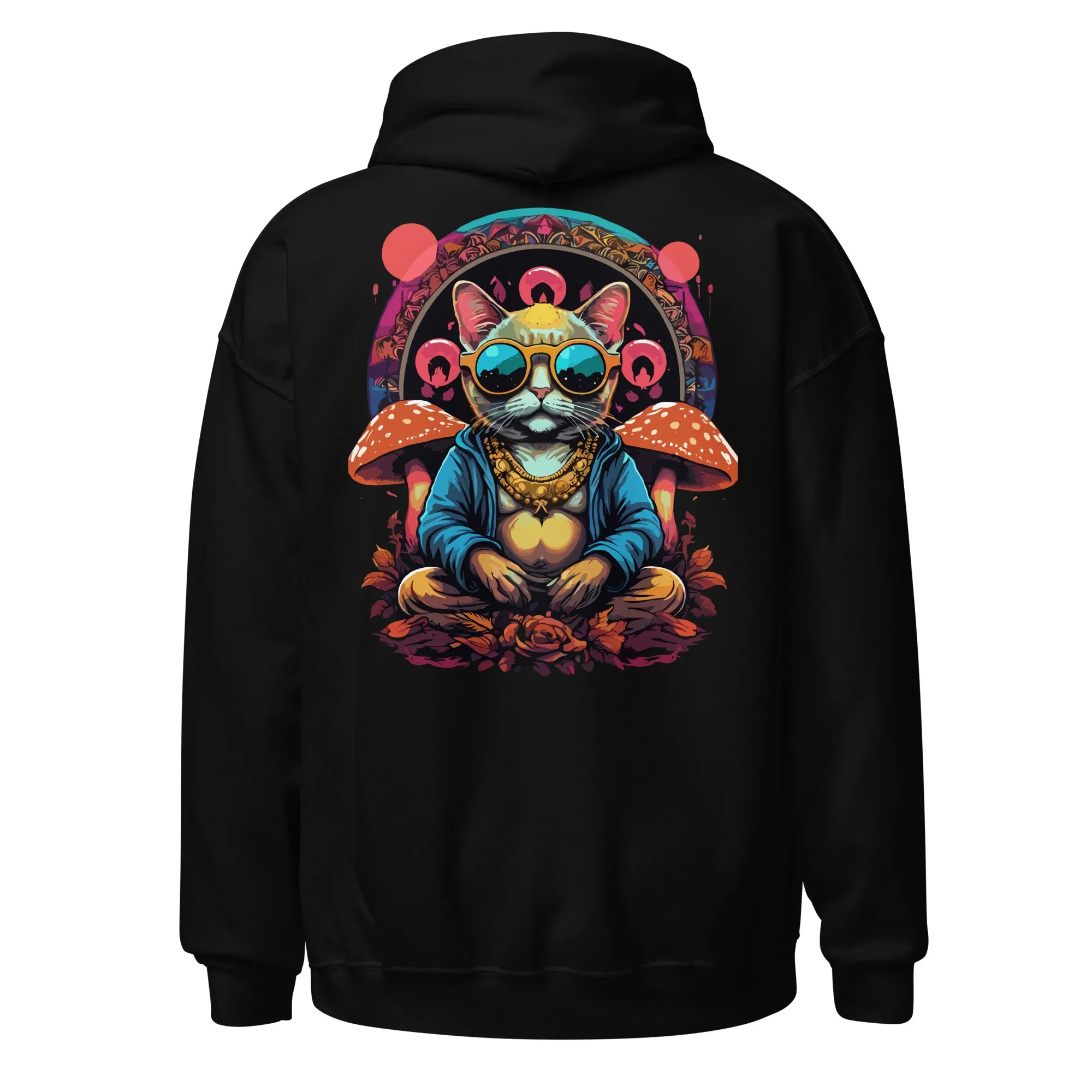 Psychedelic Hoodie | Buddha Cat