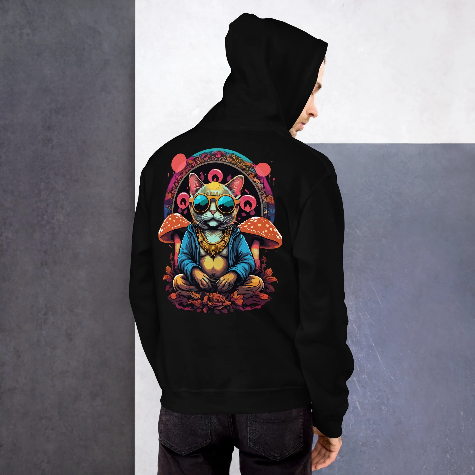 Psychedelic Hoodie | Buddha Cat