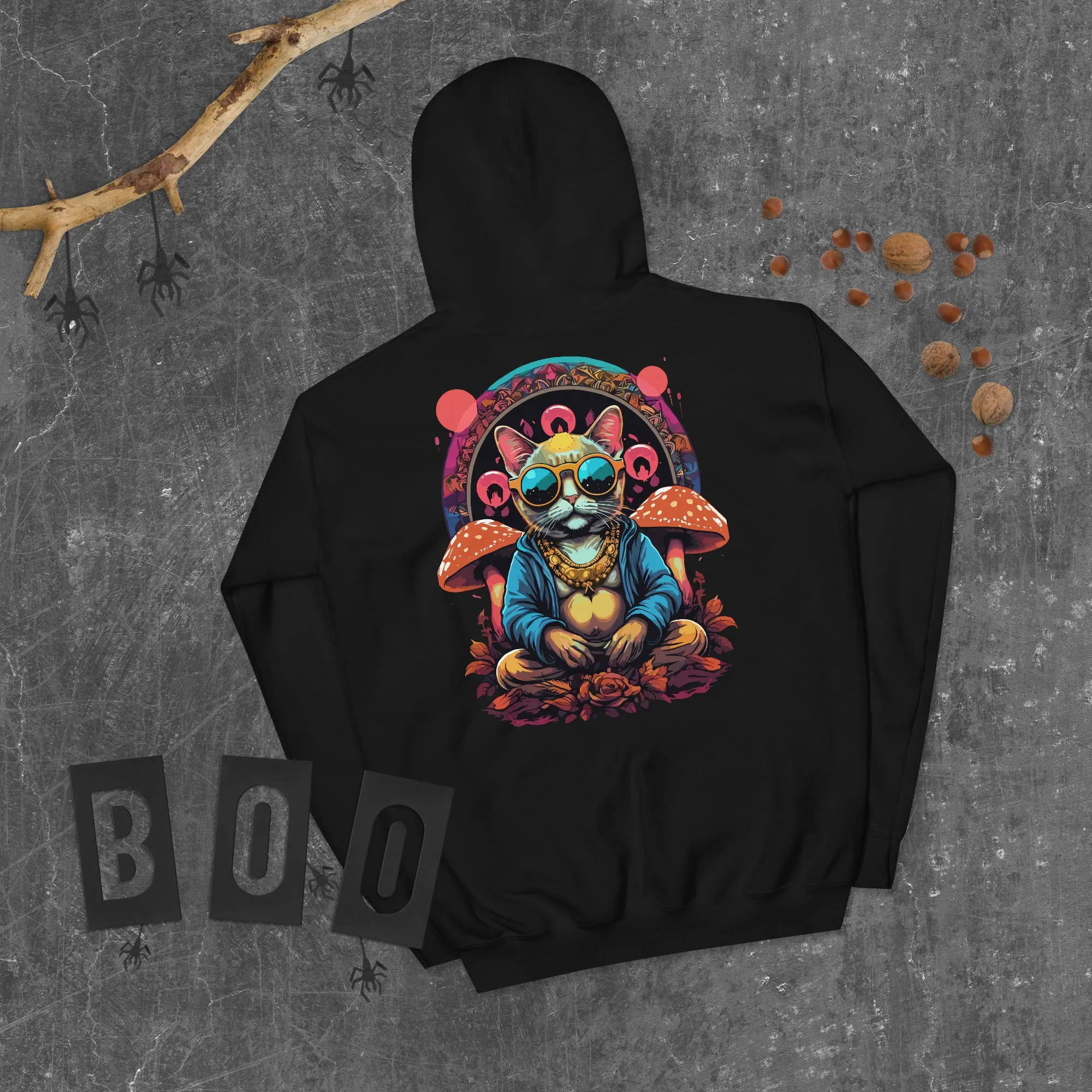 Psychedelic Hoodie | Buddha Cat