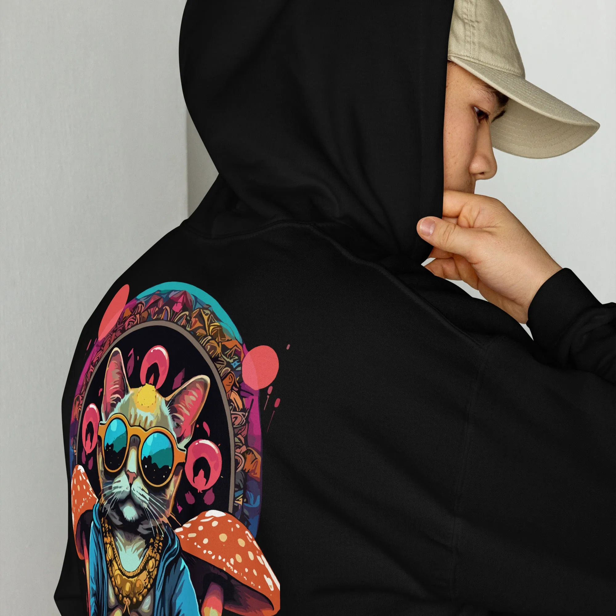 Psychedelic Hoodie | Buddha Cat