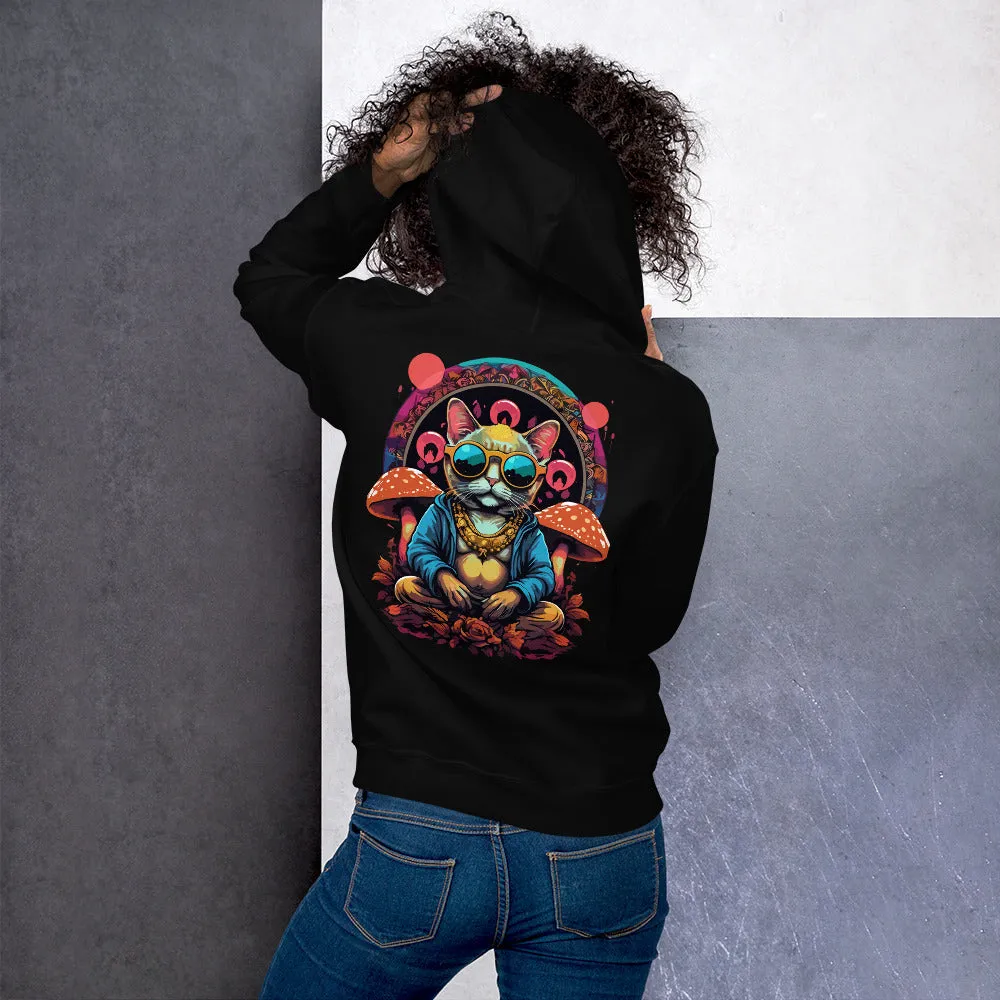 Psychedelic Hoodie | Buddha Cat