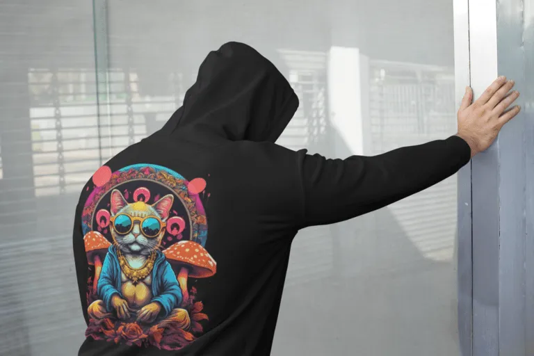 Psychedelic Hoodie | Buddha Cat