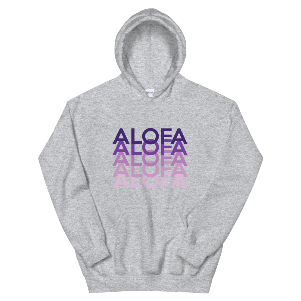 Purple Alofa Repeat *ADULT HOODIE*