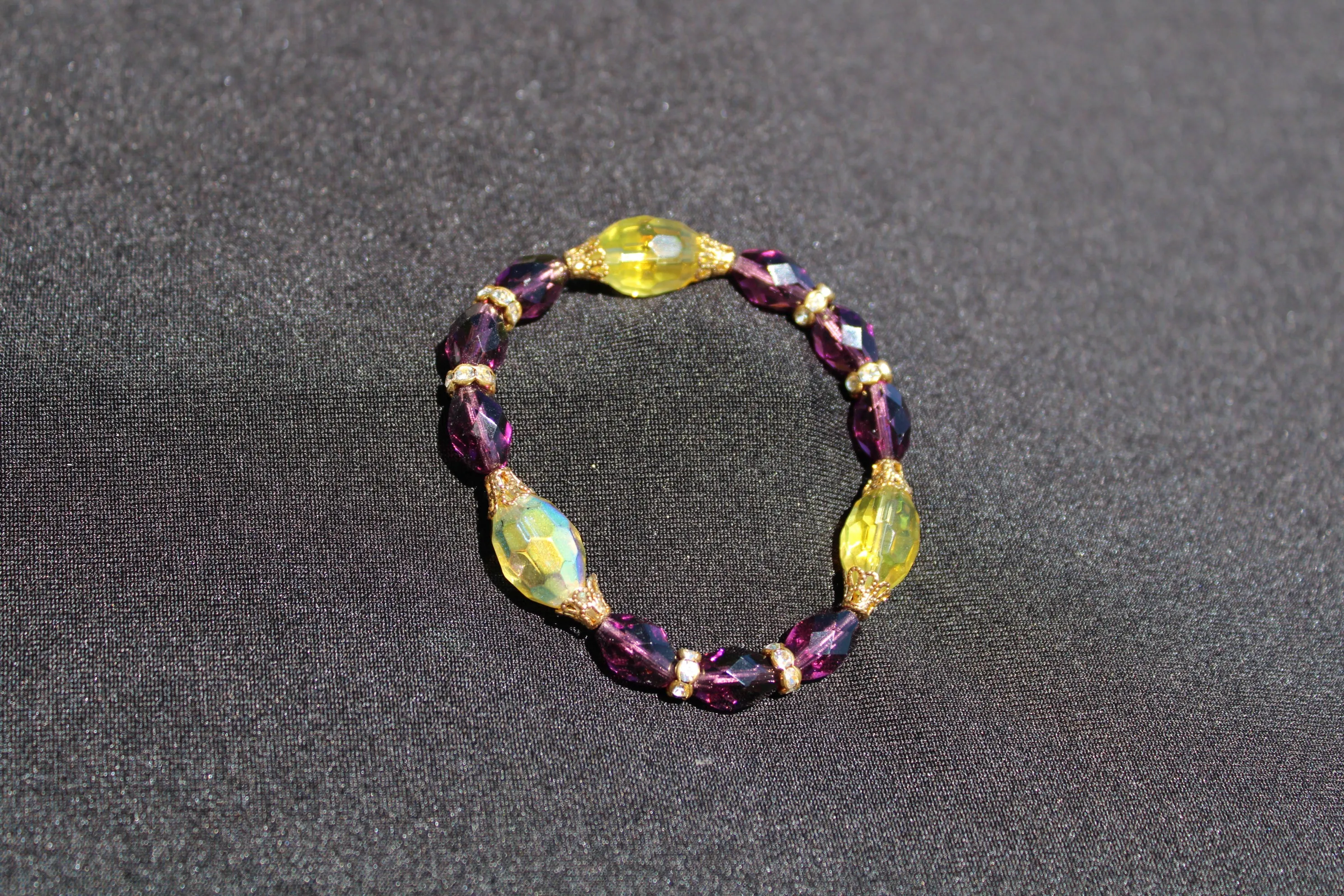 Purple & Yellow Stretch Bracelet