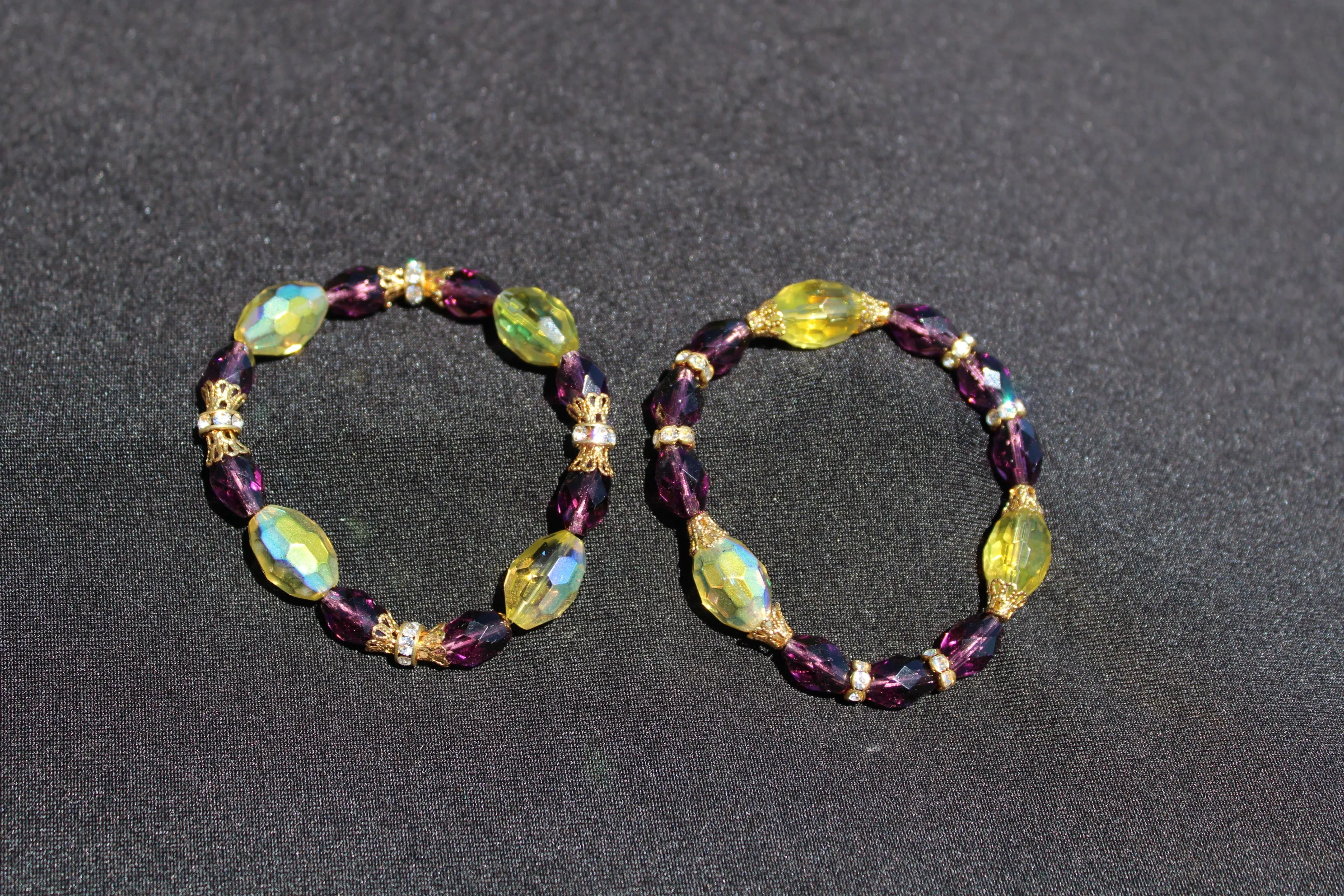 Purple & Yellow Stretch Bracelet