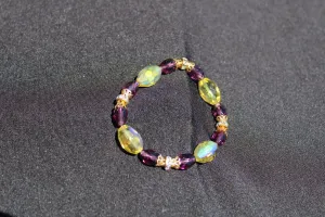 Purple & Yellow Stretch Bracelet