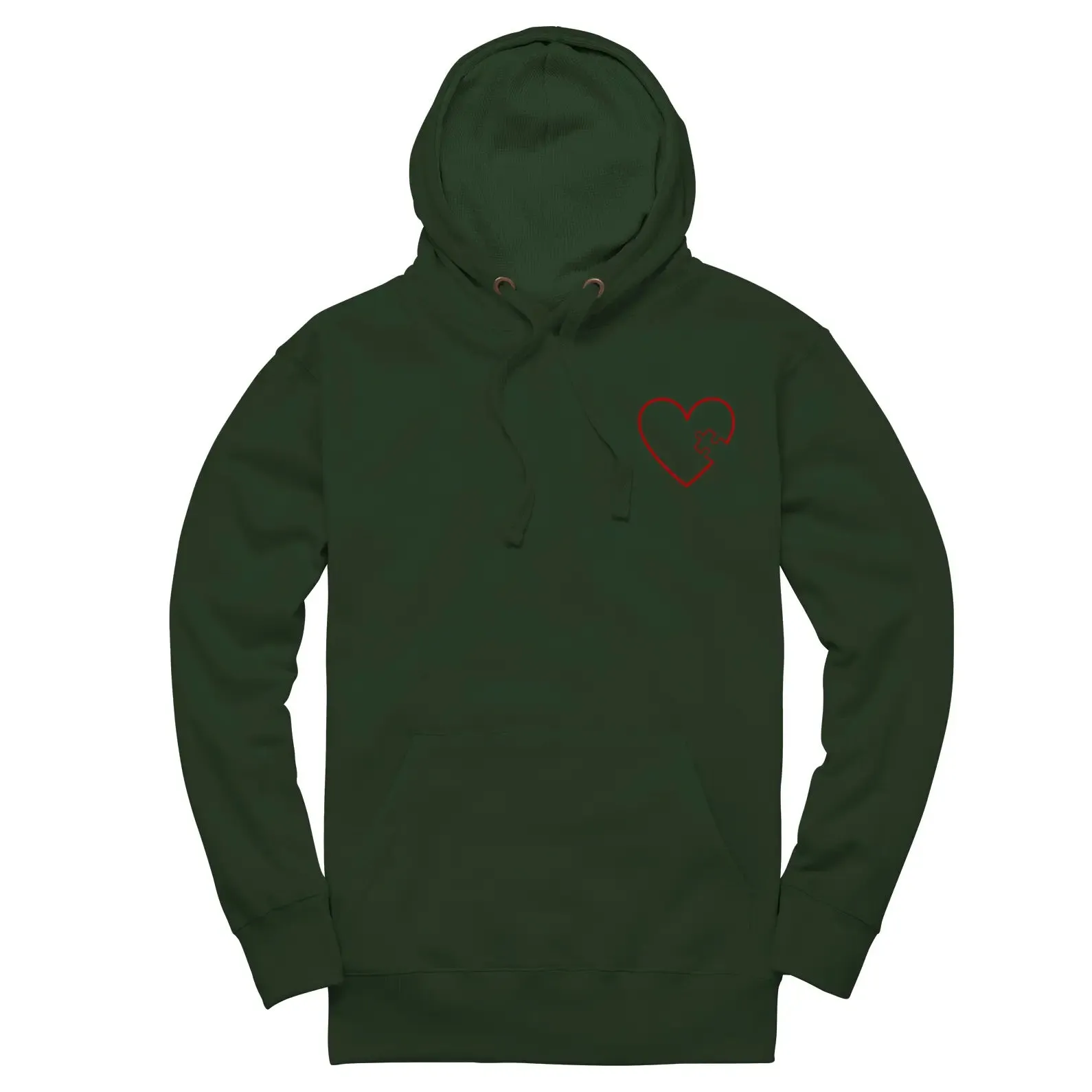 Puzzle Heart & Missing Piece Matching Couple Embroidered Unisex Hoodie