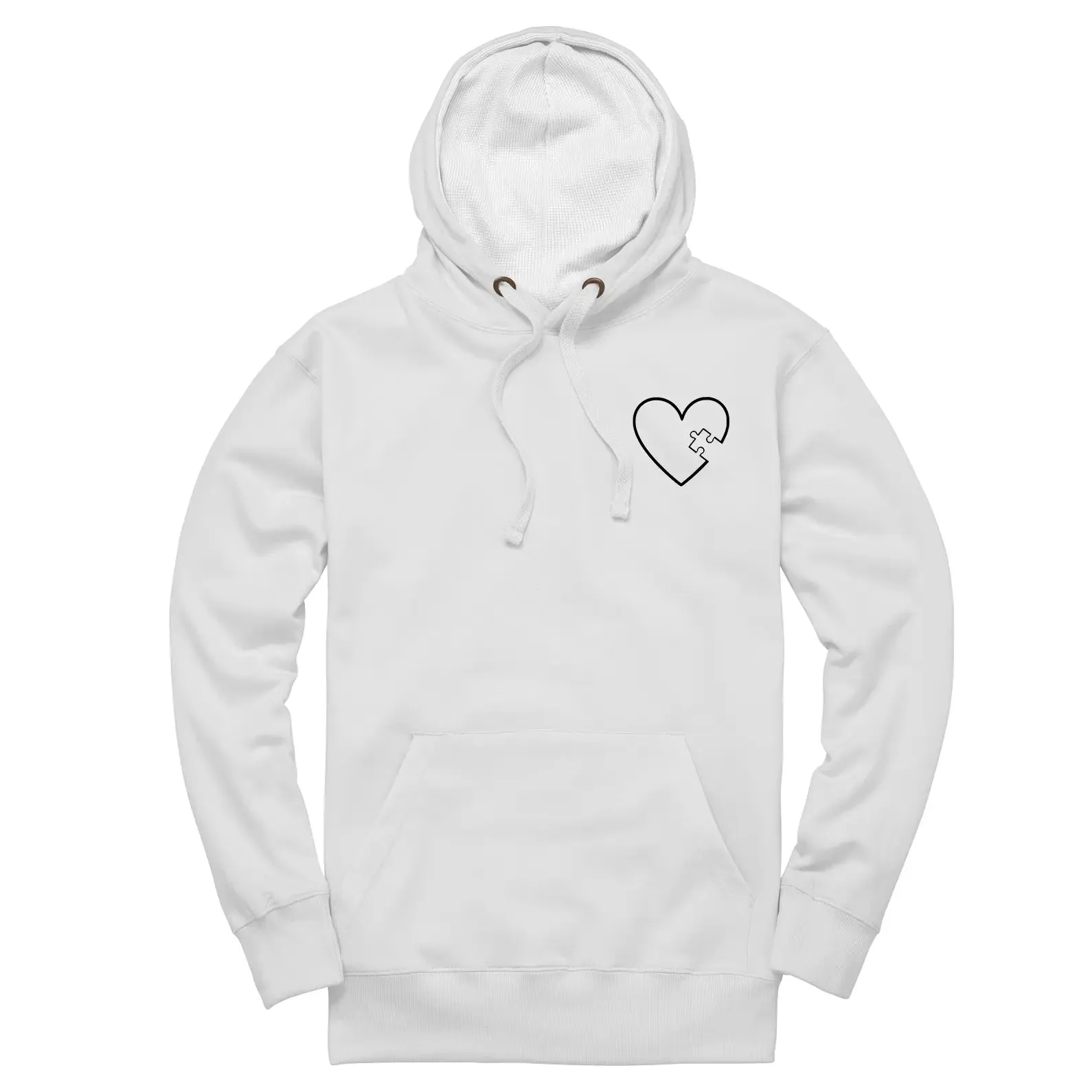 Puzzle Heart & Missing Piece Matching Couple Embroidered Unisex Hoodie