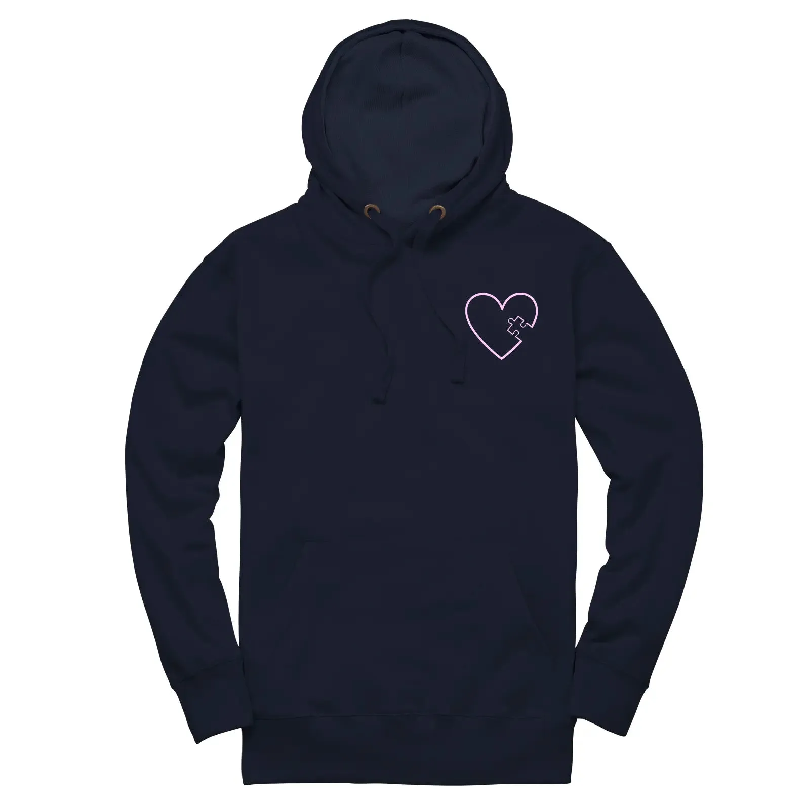 Puzzle Heart & Missing Piece Matching Couple Embroidered Unisex Hoodie
