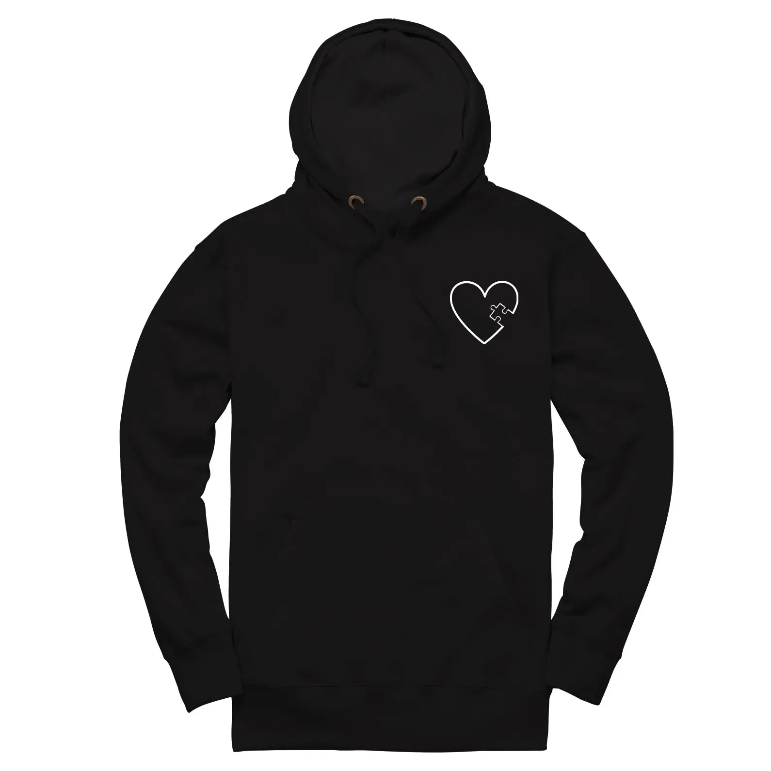 Puzzle Heart & Missing Piece Matching Couple Embroidered Unisex Hoodie