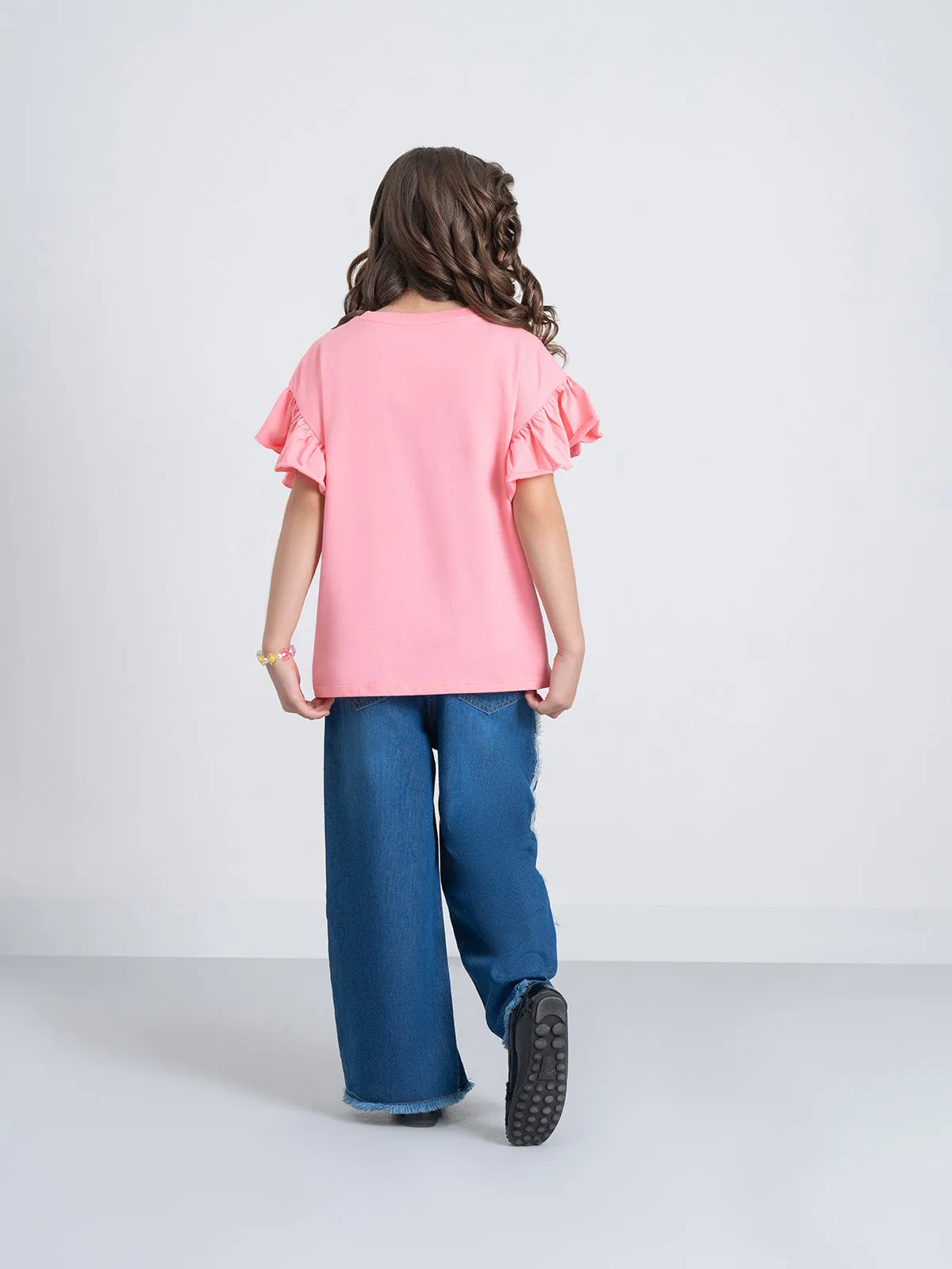 "DONIER" Stylish Wide Leg Denim Pant