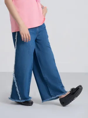 "DONIER" Stylish Wide Leg Denim Pant