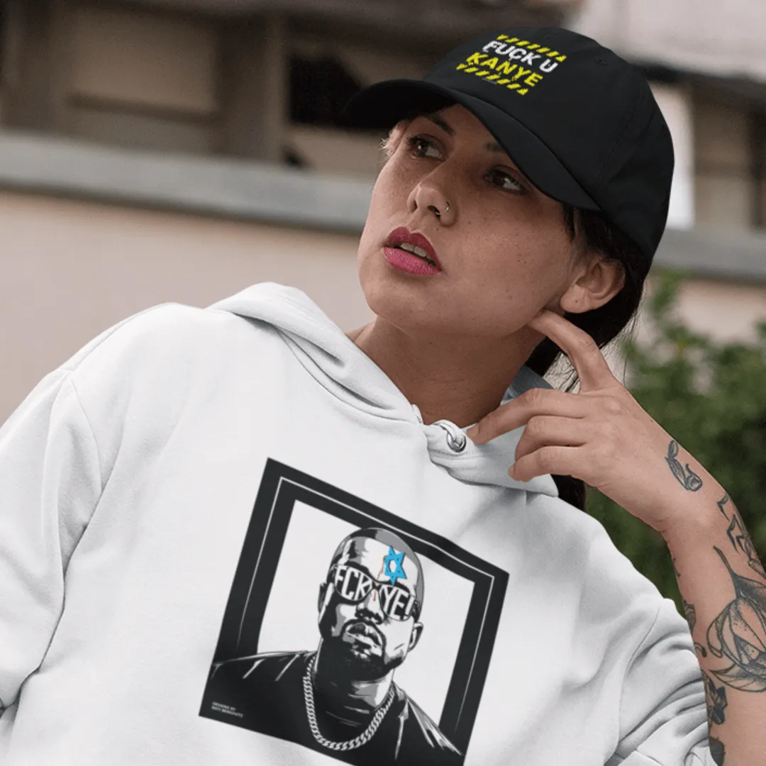 "FCK YE!" White Custom Unisex Hoodie