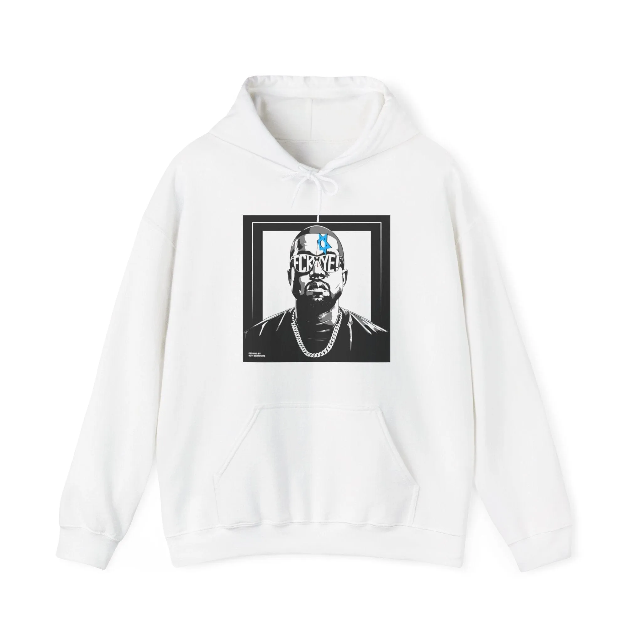 "FCK YE!" White Custom Unisex Hoodie