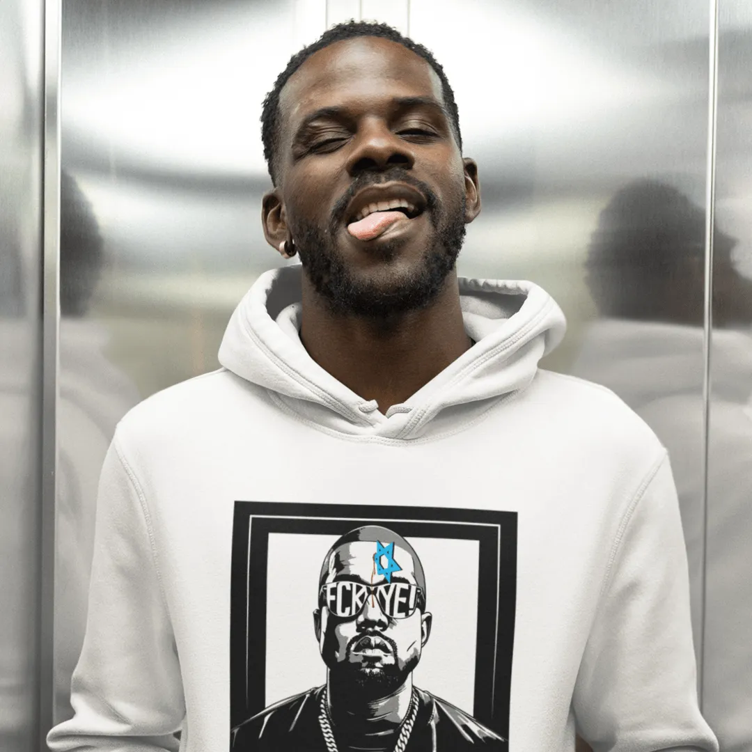"FCK YE!" White Custom Unisex Hoodie