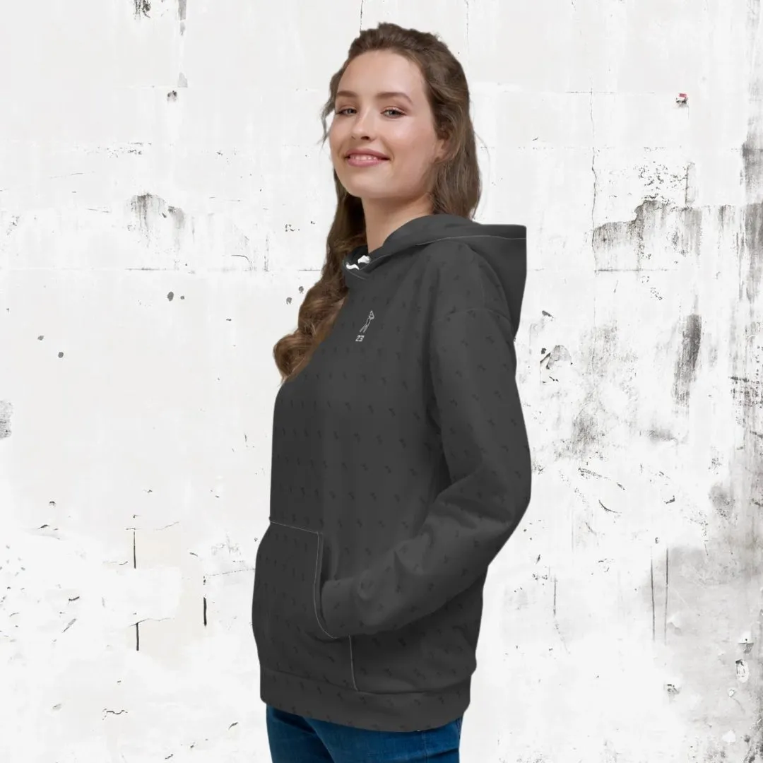 "Swing23" Charcoal Pullover Fleece Hoodie