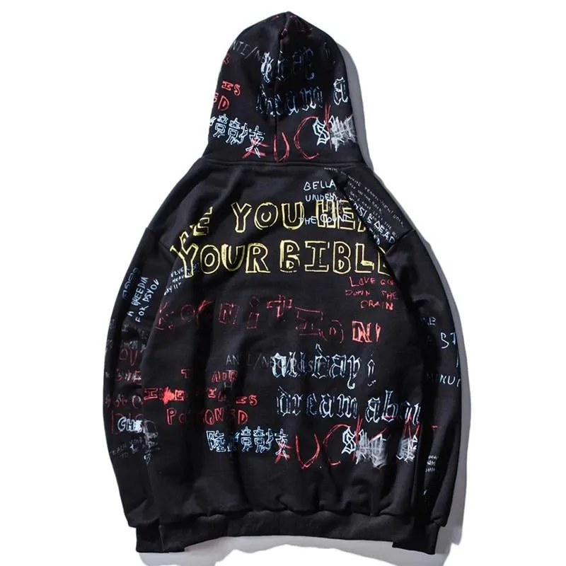 "THOUGHTS" Hoodies Sweatshirt Streetwear Noir - URB1™