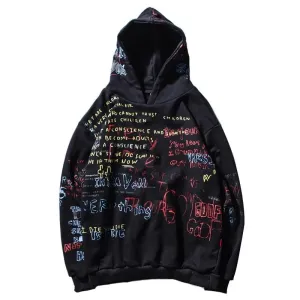 "THOUGHTS" Hoodies Sweatshirt Streetwear Noir - URB1™
