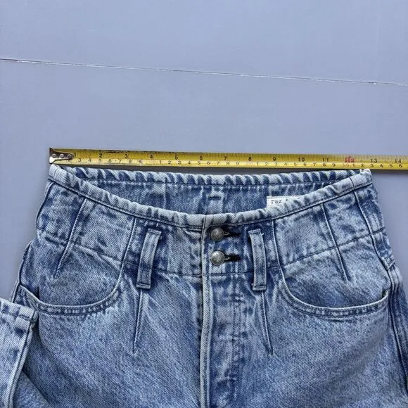 Rag &amp; Bone Women Size 25 Darted 90s Relax Jeans In Venus High Rise Acid Wash