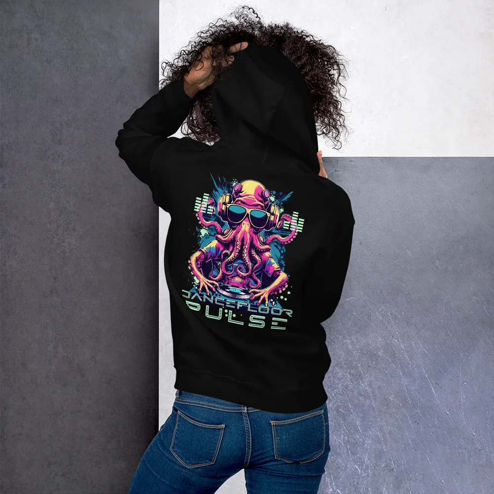 Rave Hoodie | Dancefloor Pulse | Psychedelic Octopus