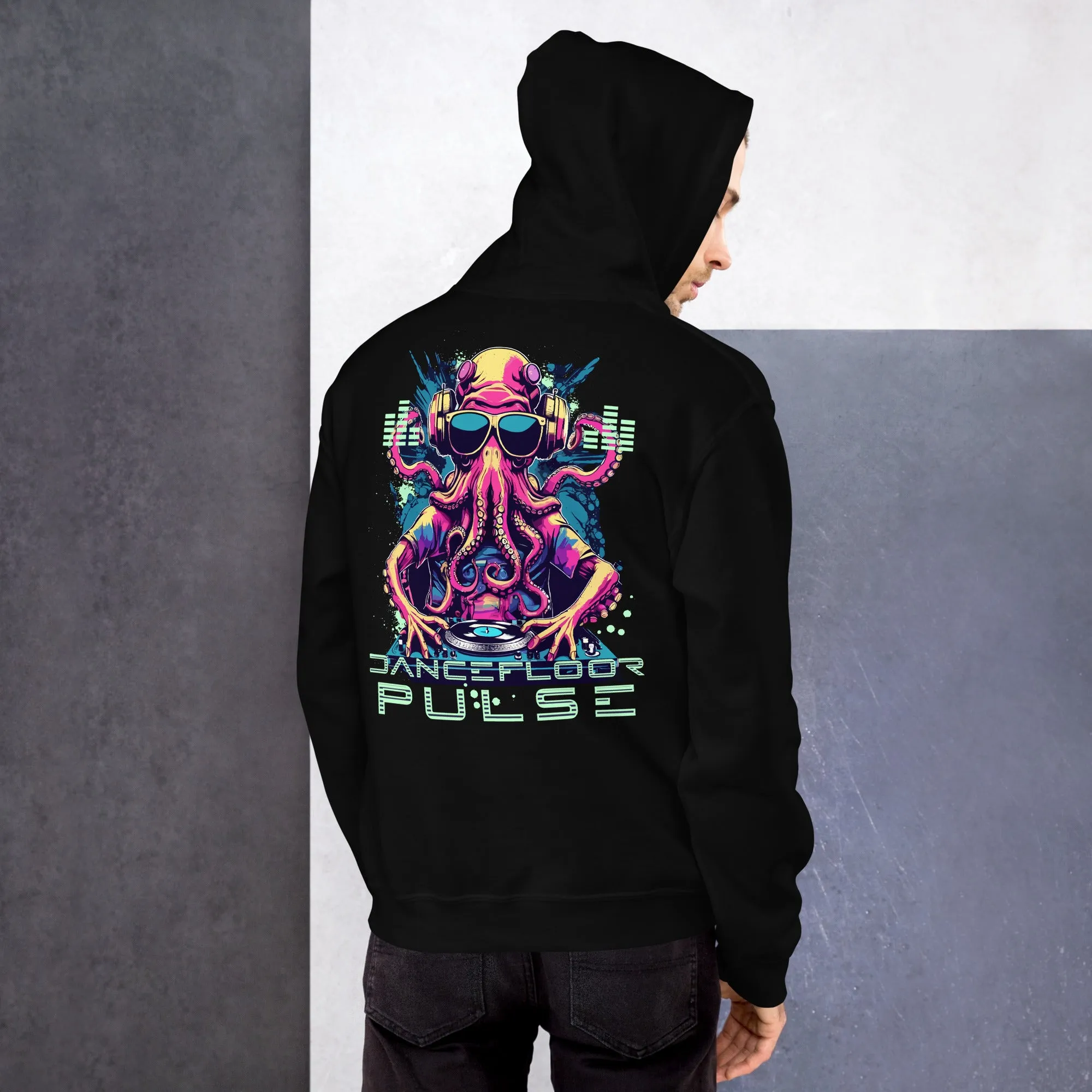 Rave Hoodie | Dancefloor Pulse | Psychedelic Octopus