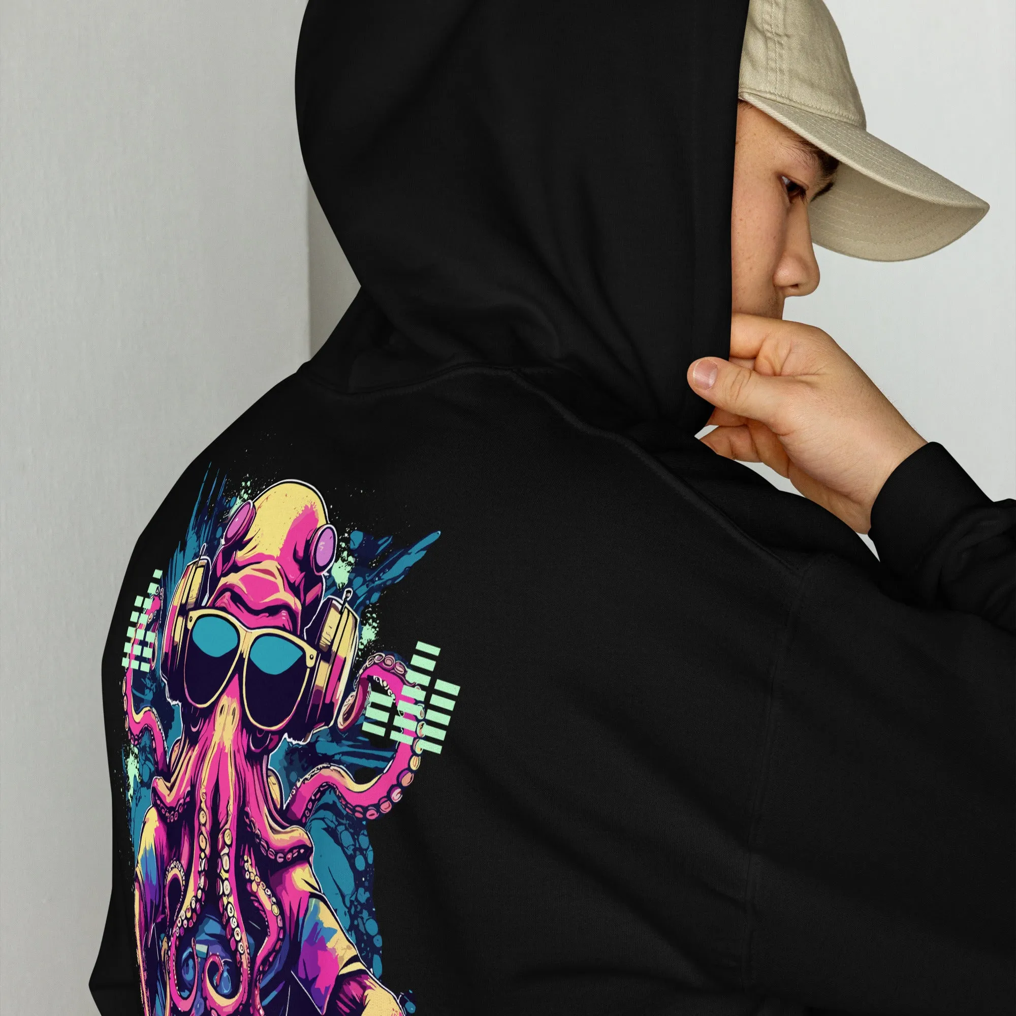 Rave Hoodie | Dancefloor Pulse | Psychedelic Octopus
