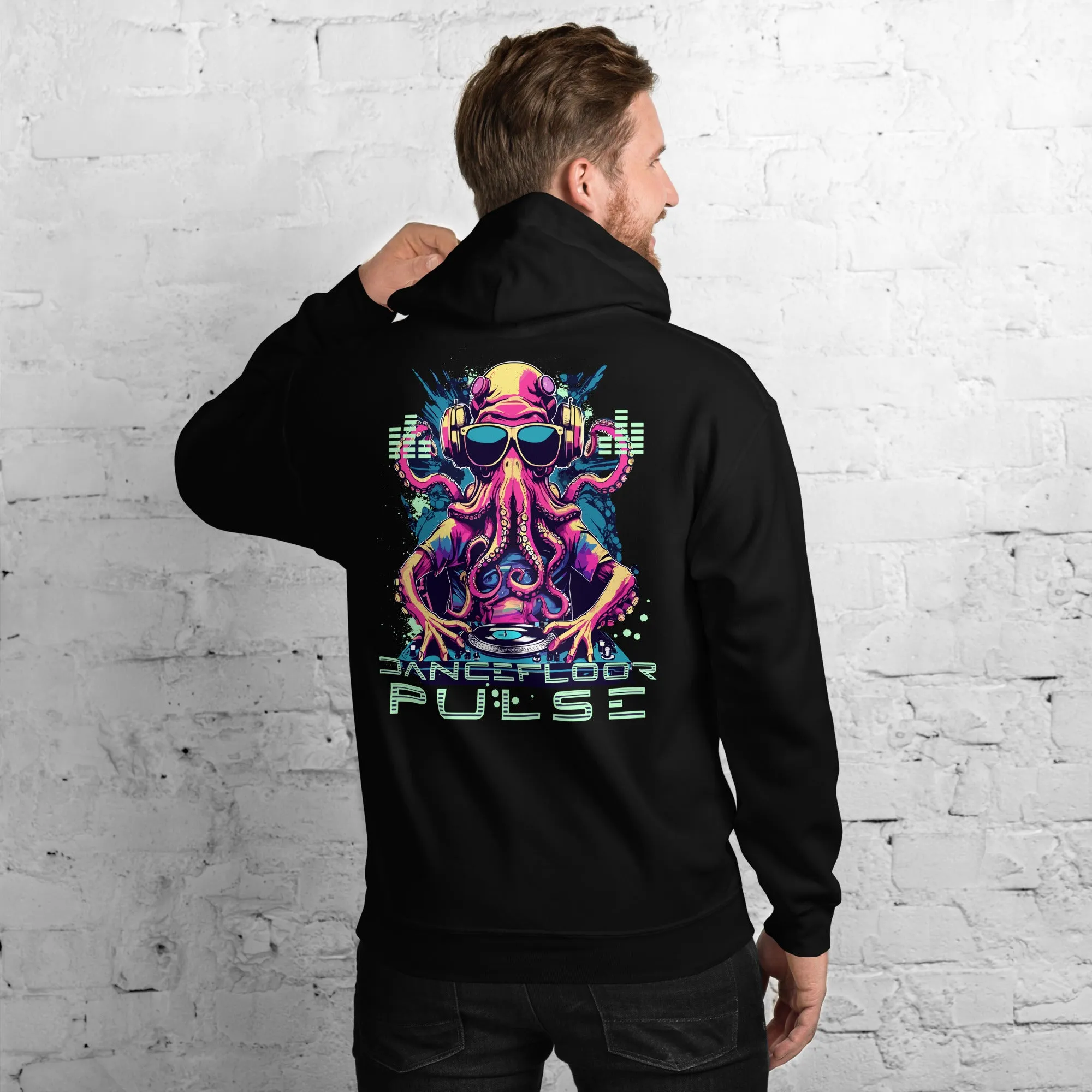 Rave Hoodie | Dancefloor Pulse | Psychedelic Octopus