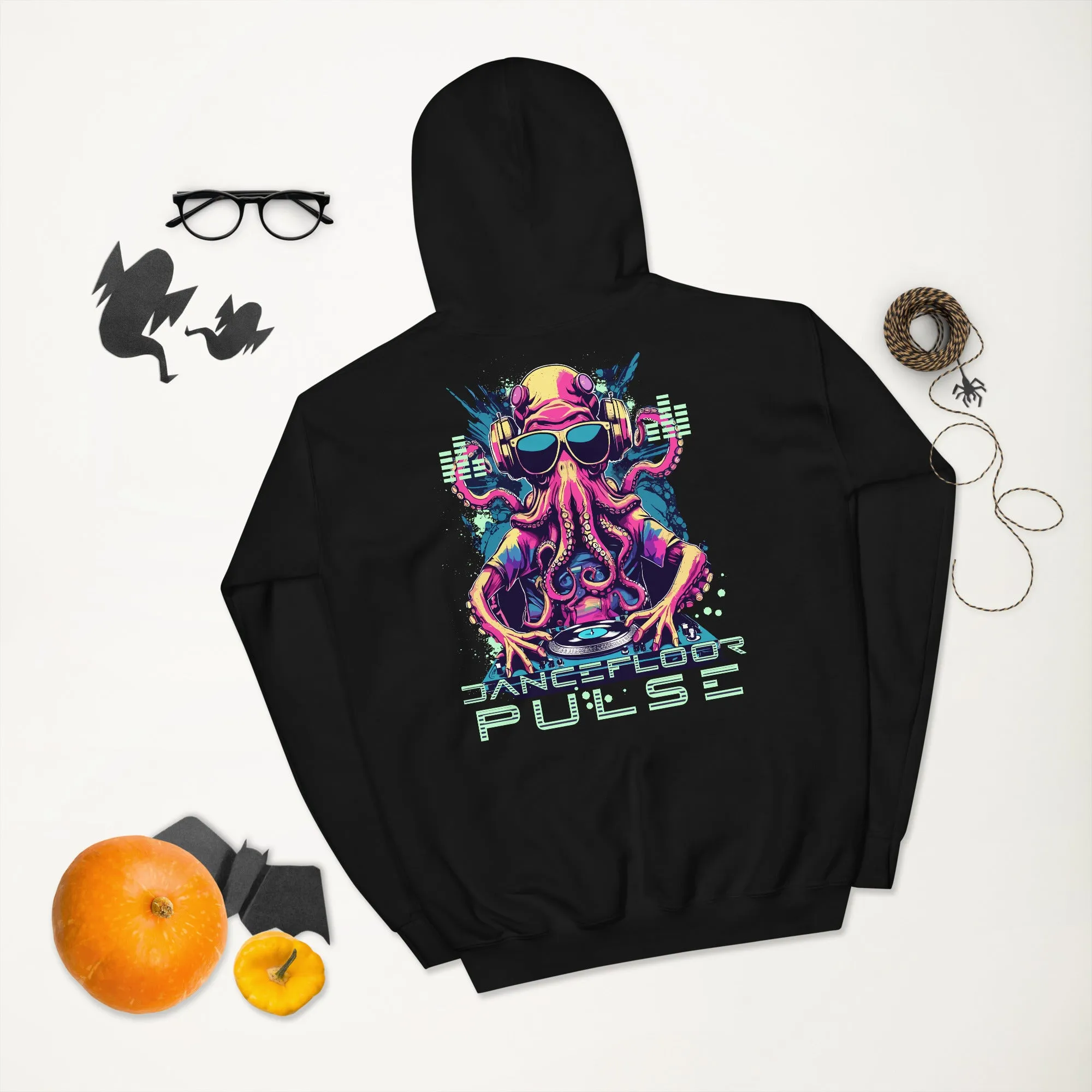 Rave Hoodie | Dancefloor Pulse | Psychedelic Octopus