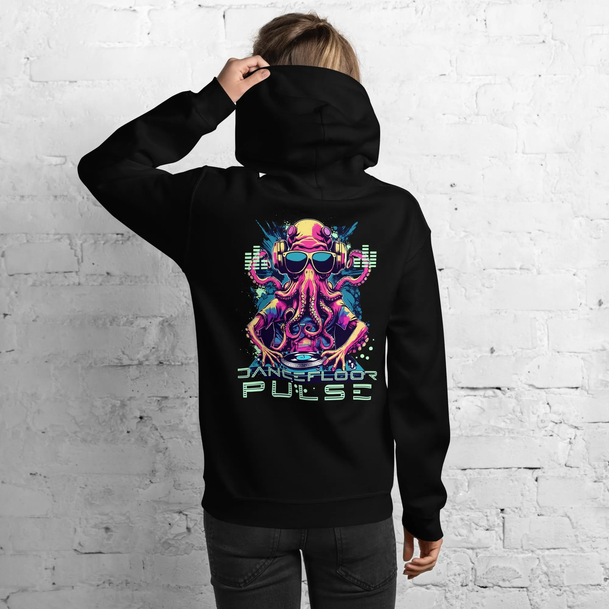 Rave Hoodie | Dancefloor Pulse | Psychedelic Octopus