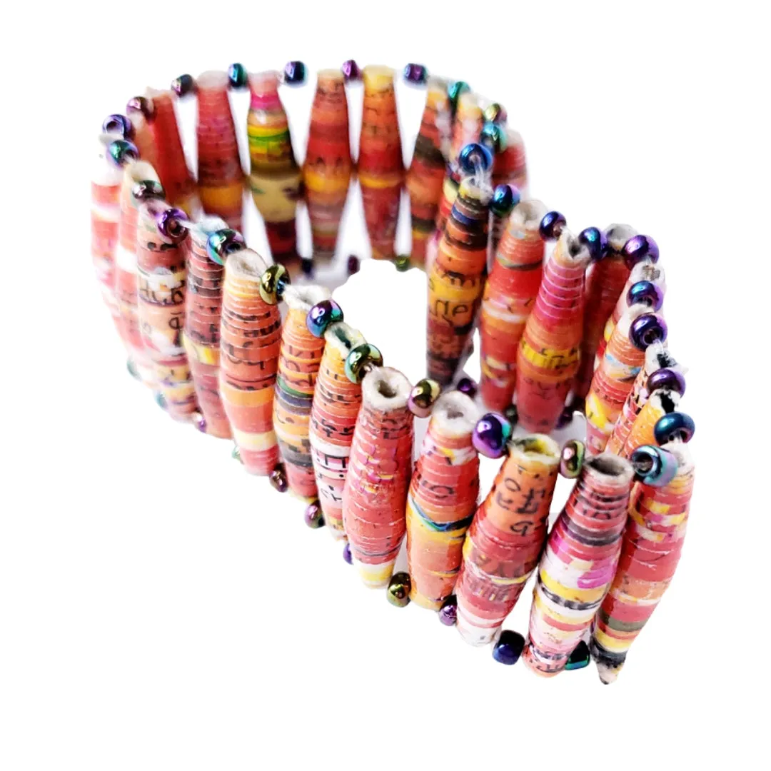 Recycled Paper Bead Bracelet - Abide