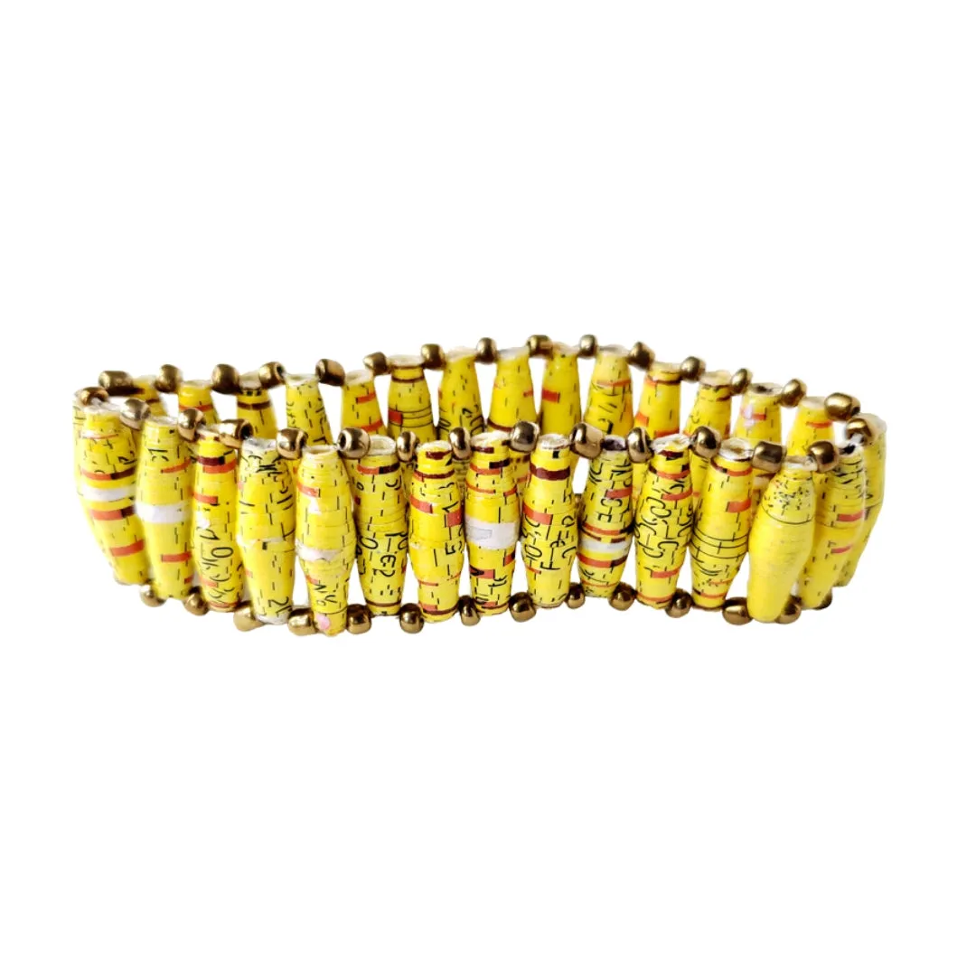 Recycled Paper Bead Bracelet - Faith