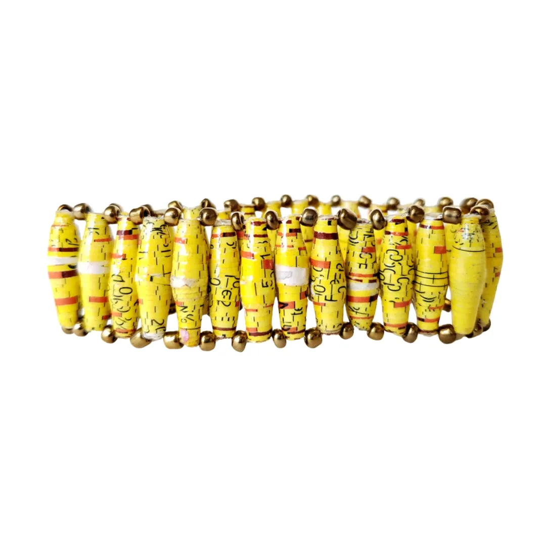 Recycled Paper Bead Bracelet - Faith