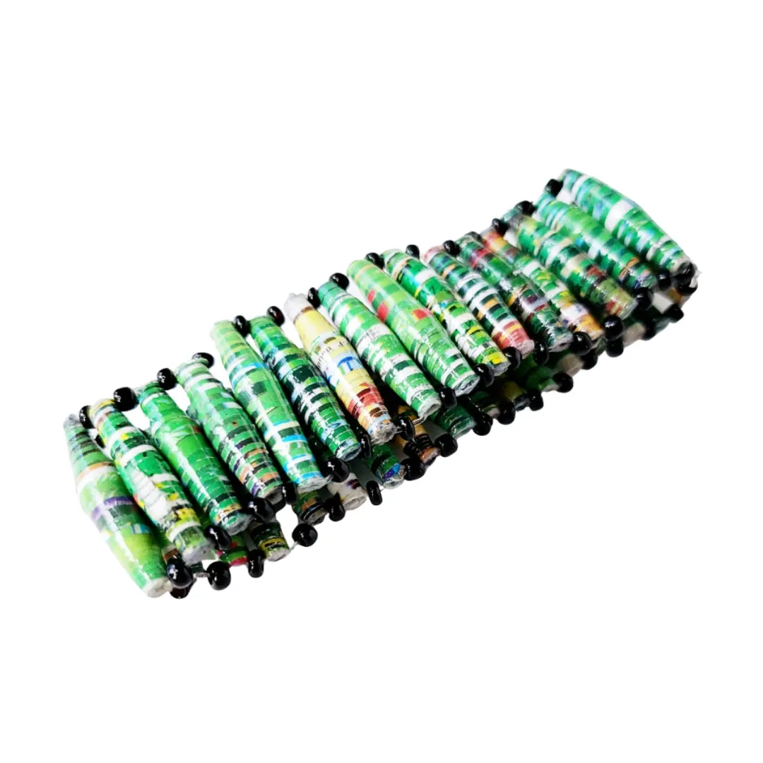 Recycled Paper Bead Bracelet - Grow
