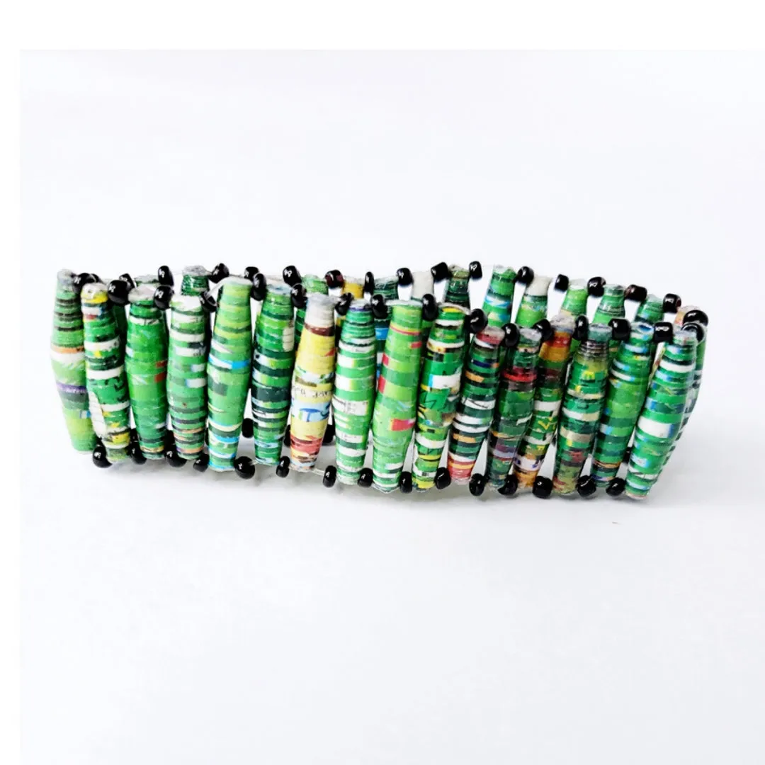 Recycled Paper Bead Bracelet - Grow