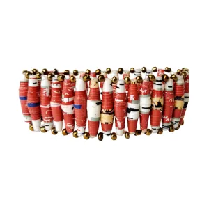 Recycled Paper Bead Bracelet - Happiness