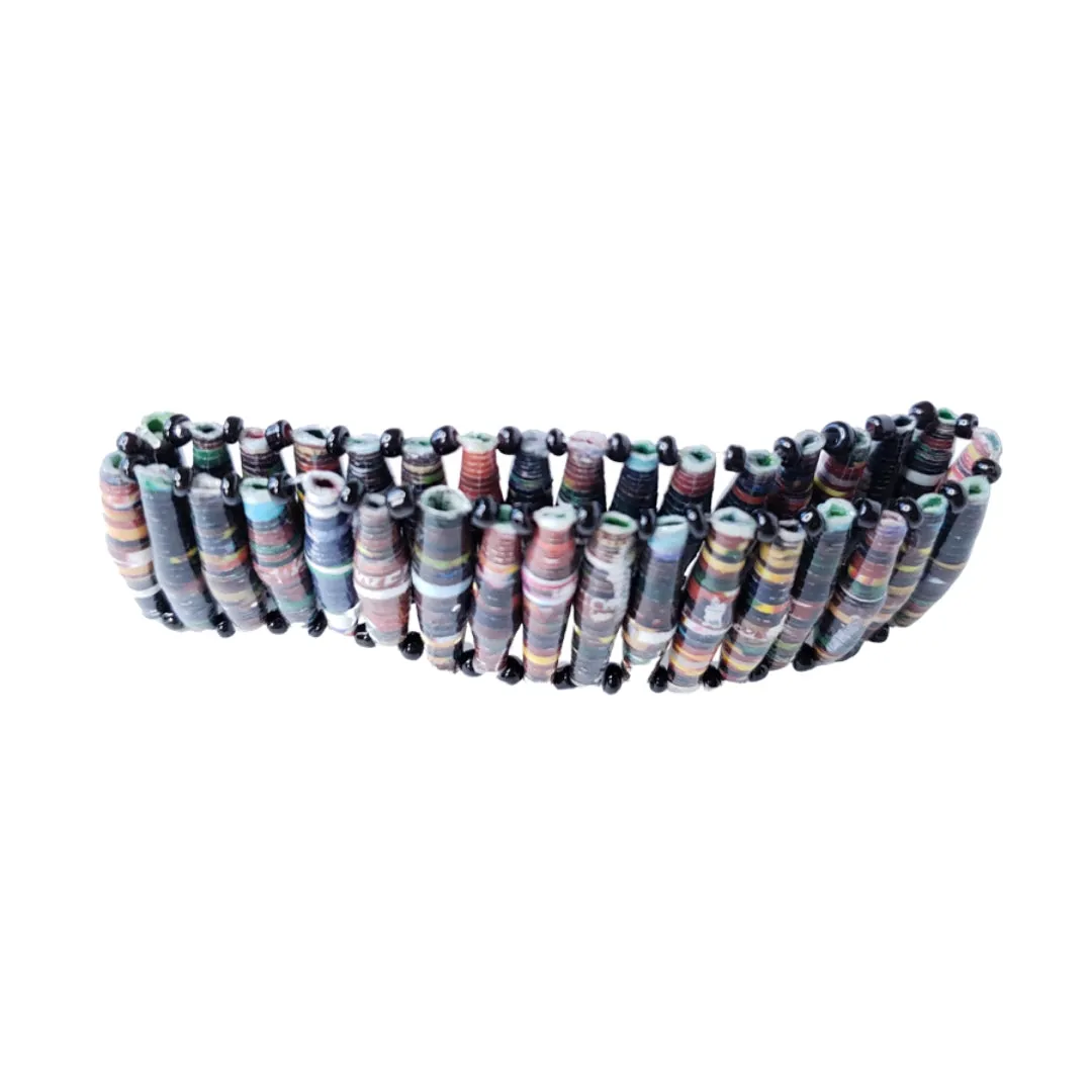 Recycled Paper Bead Bracelet - Refuge